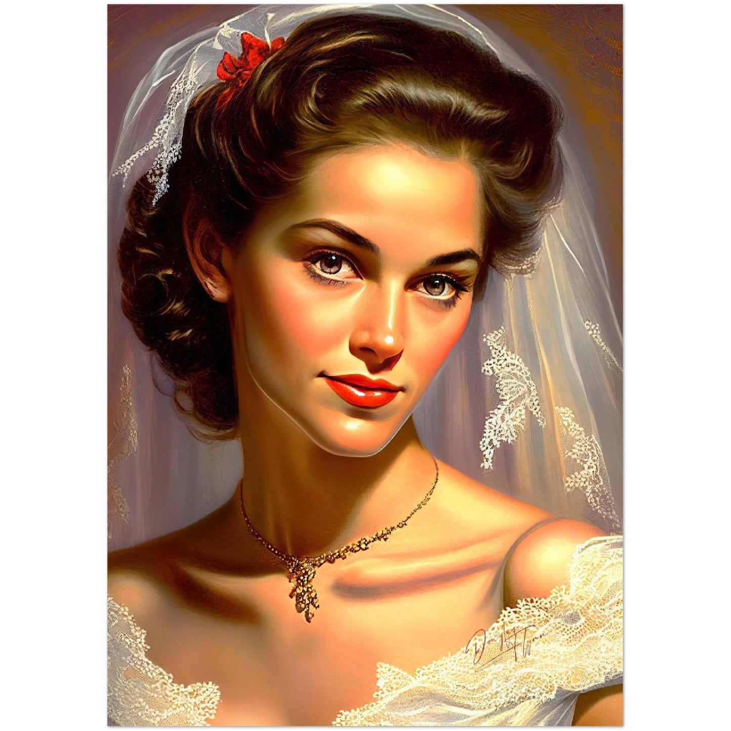 »Veiled Wedding« retro poster
