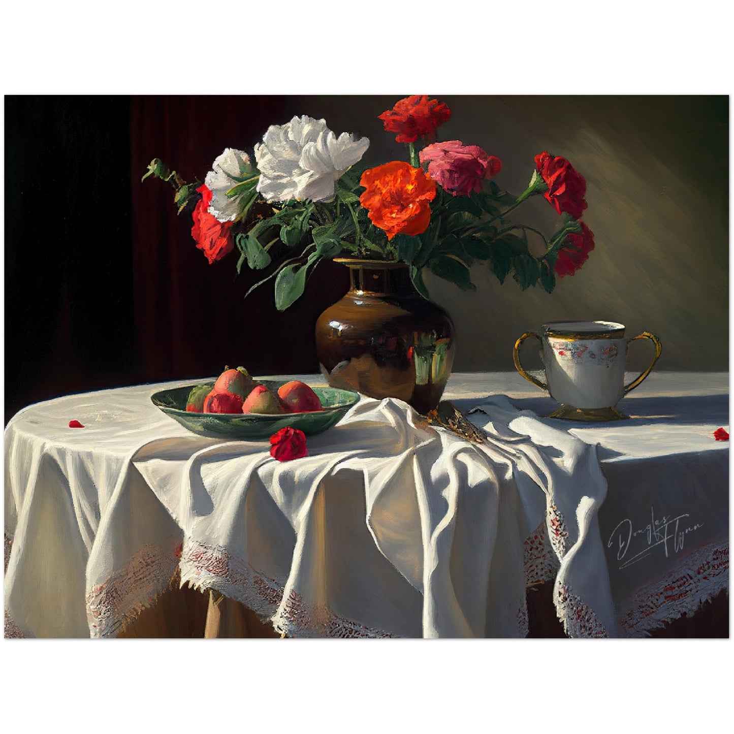 »Dreams at the dining table« retro poster