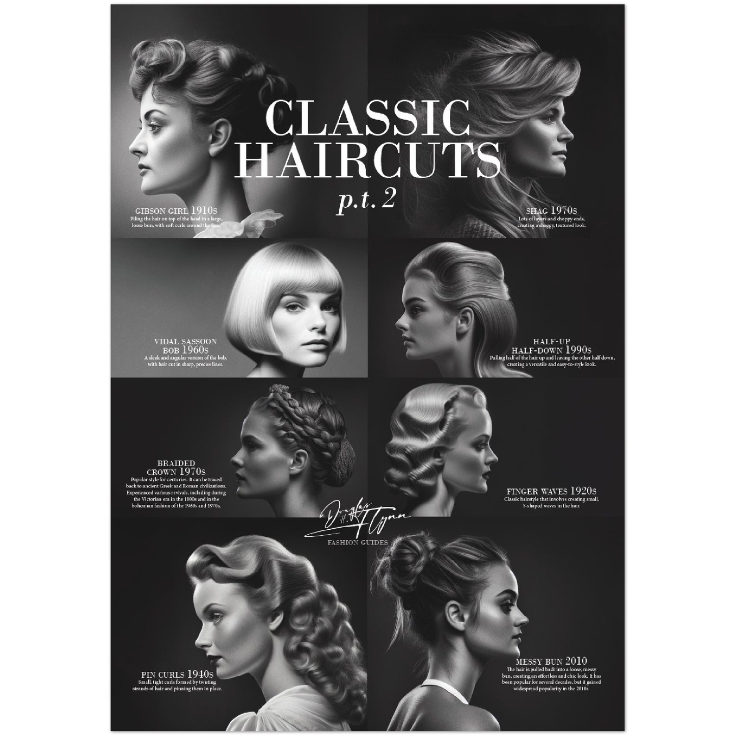 »Classic Haircuts, pt 2« retro poster