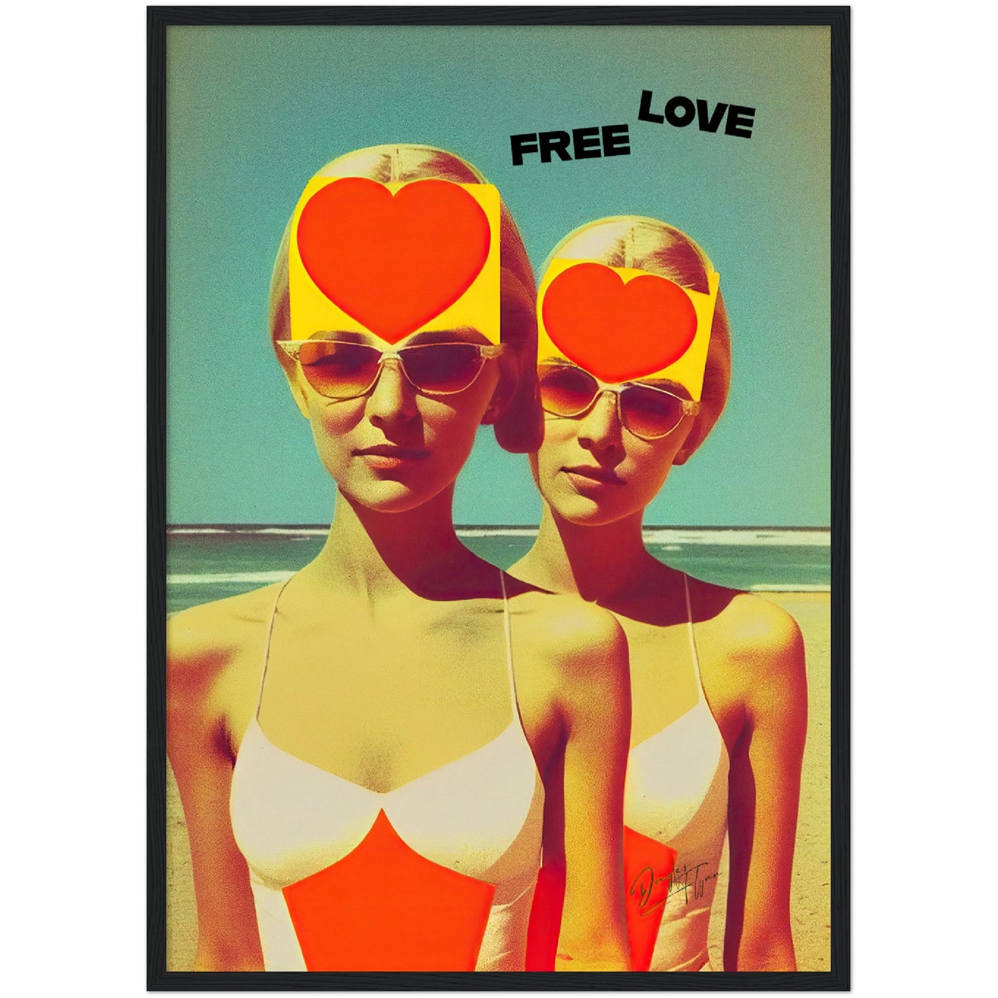 »Free Love«retro poster