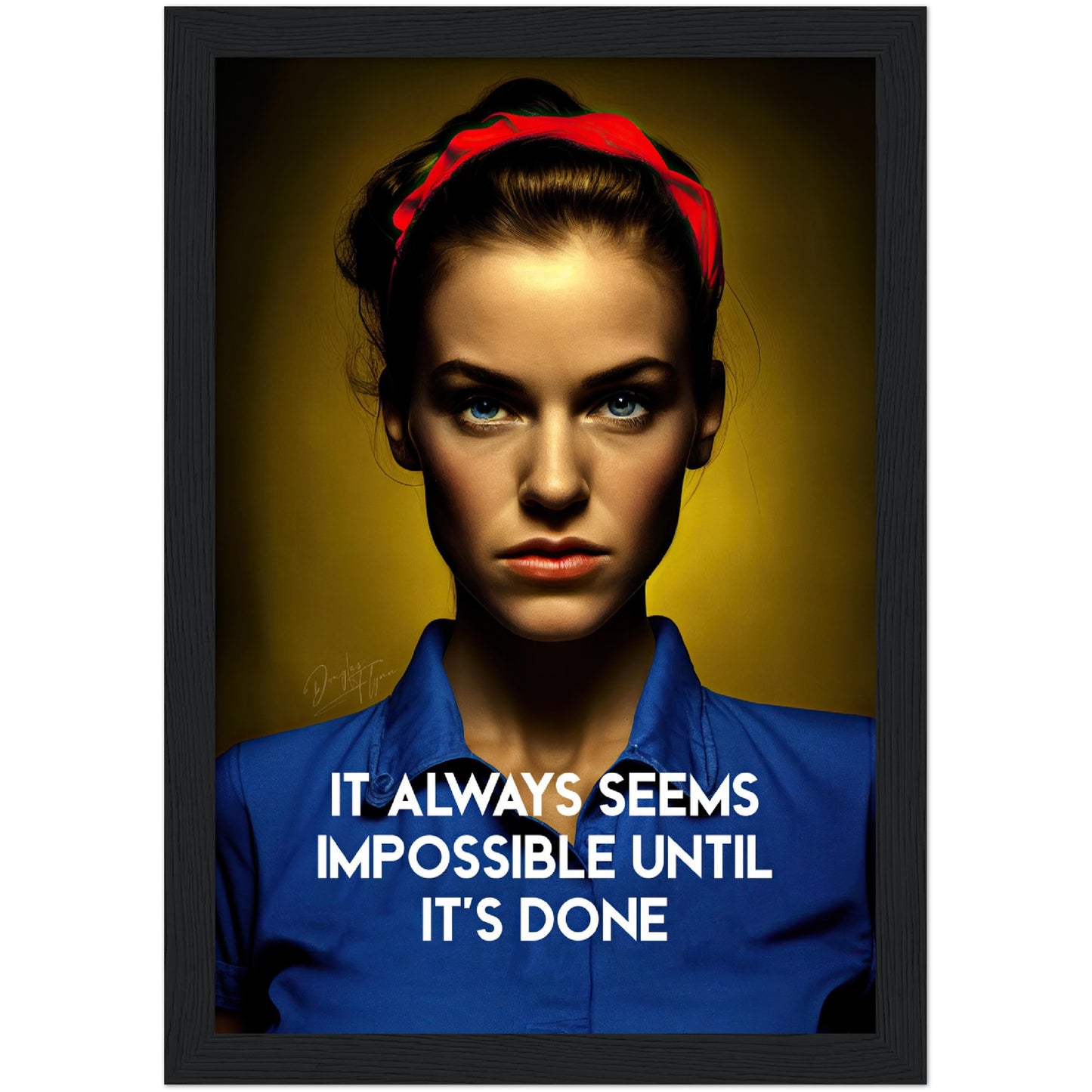 »It Always Seems Impossible« retro poster