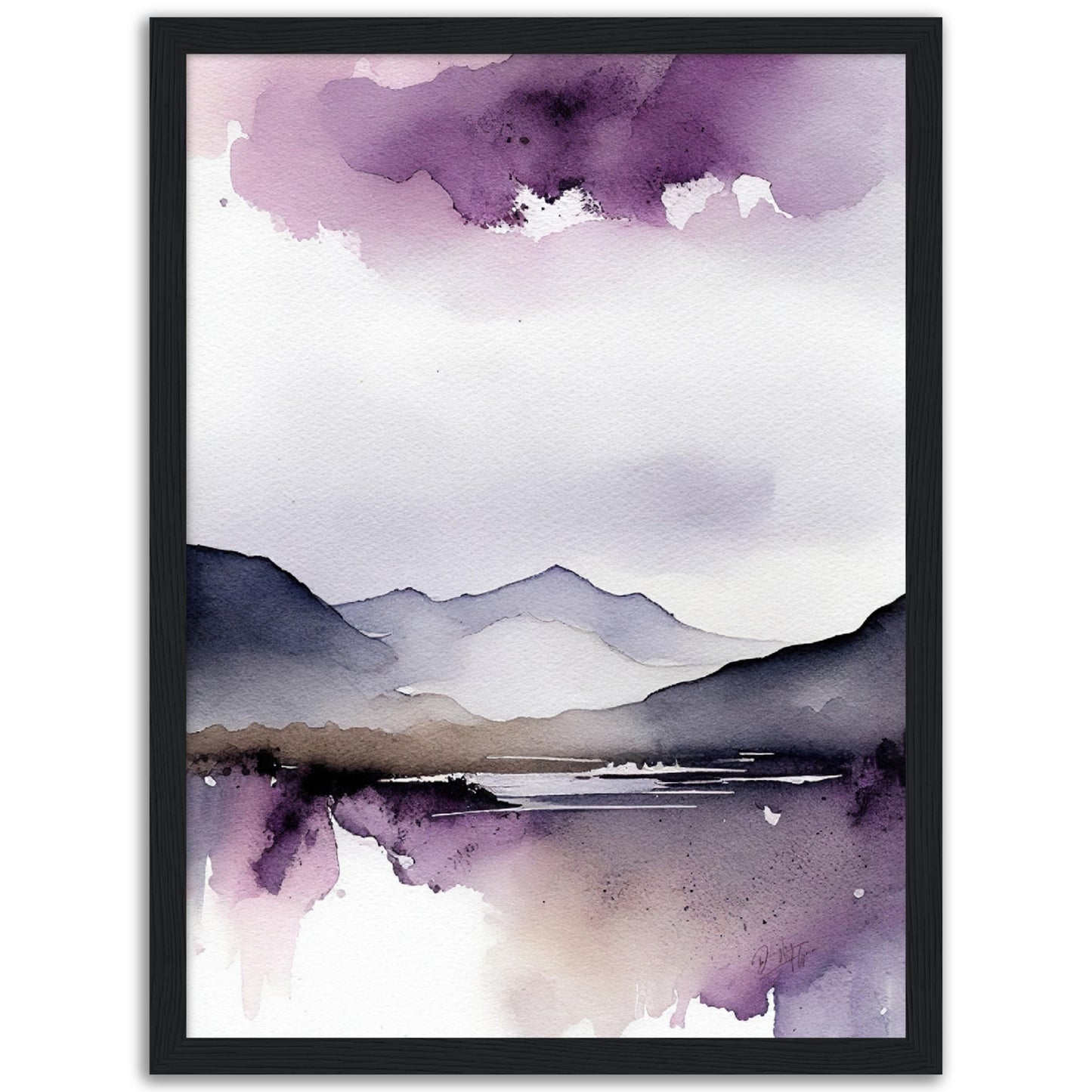 »Purple Mountains« retro poster
