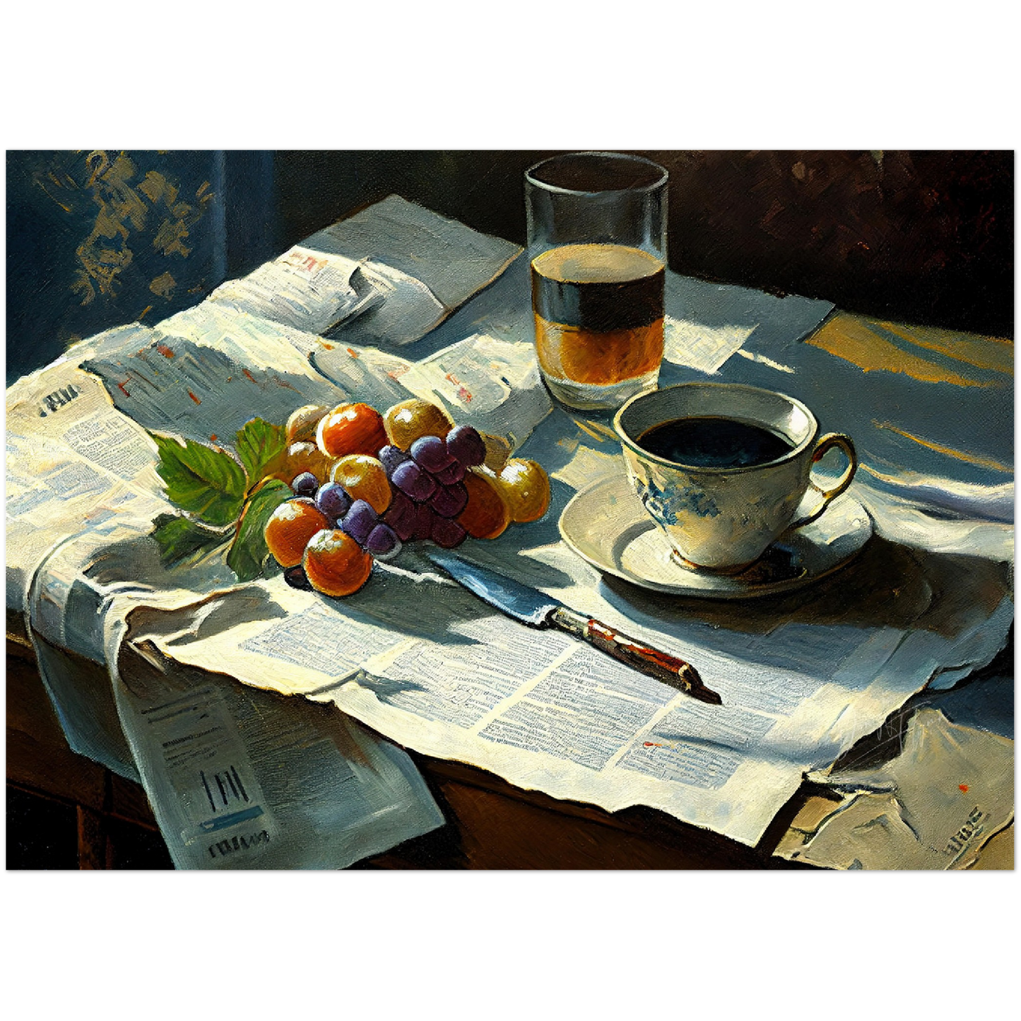 »Table for memories of love« retro poster