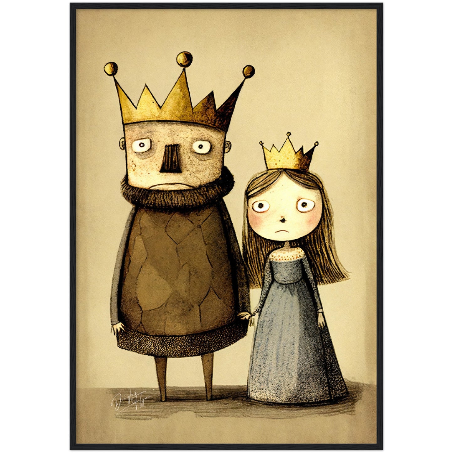 »King Crabby-pants And Cranky Queen Bee« retro poster