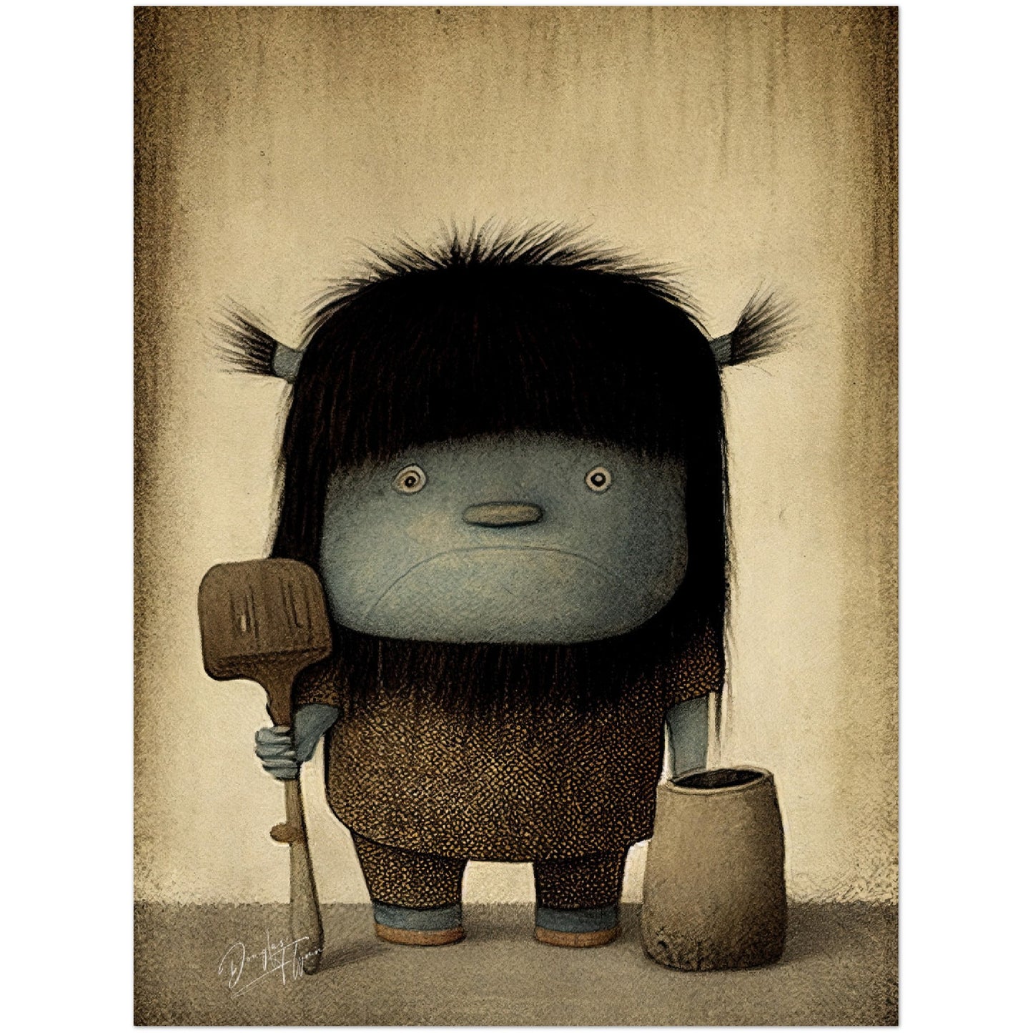 »Contrary Troll« retro poster