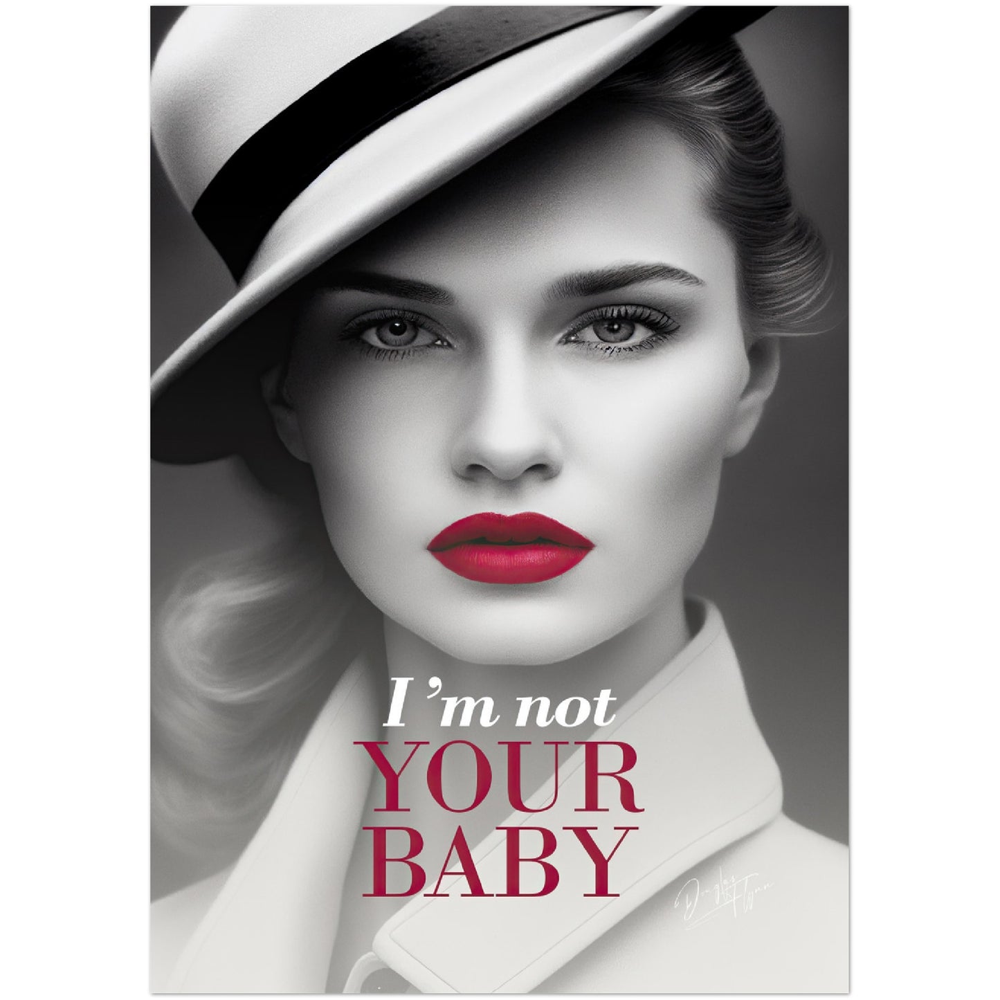 »Im Not Your Baby« retro poster