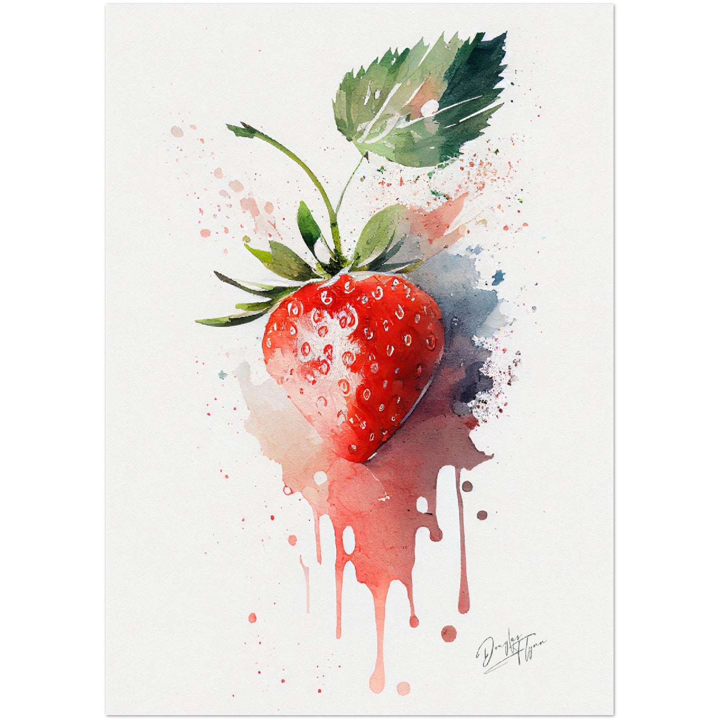 »Harmony Strawberries in Hues« retro poster