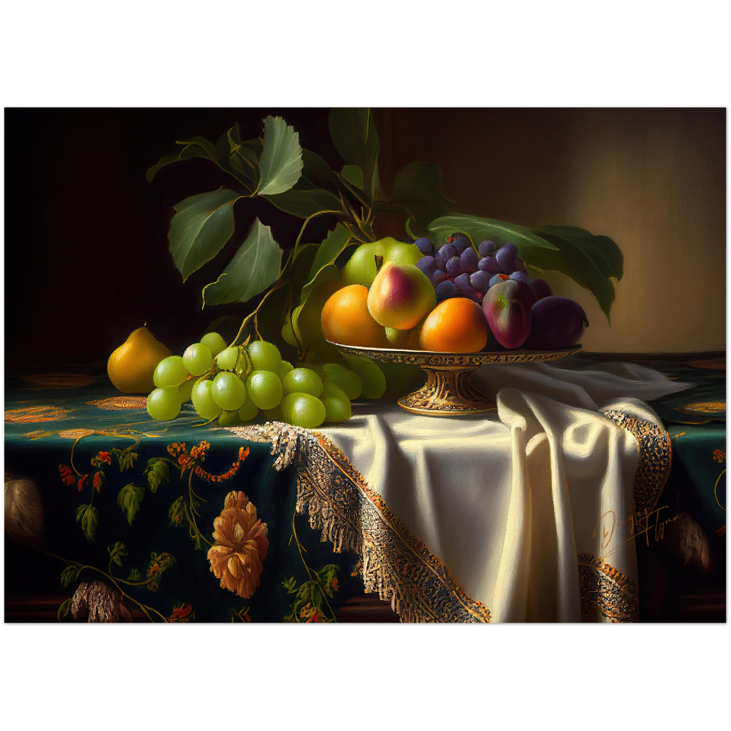 »Dining table for memories« retro poster