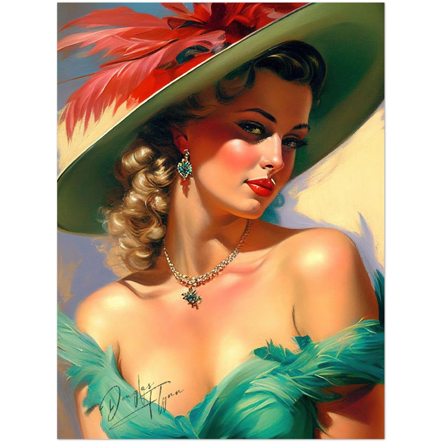 »Fiona's Fascinating Flair« retro poster