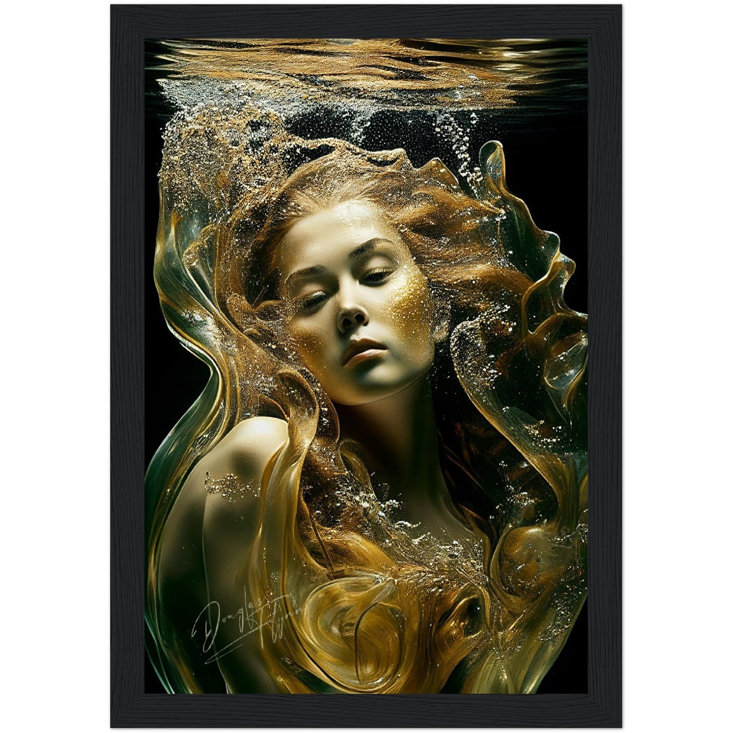 »Golden Oceanic Allure« retro poster