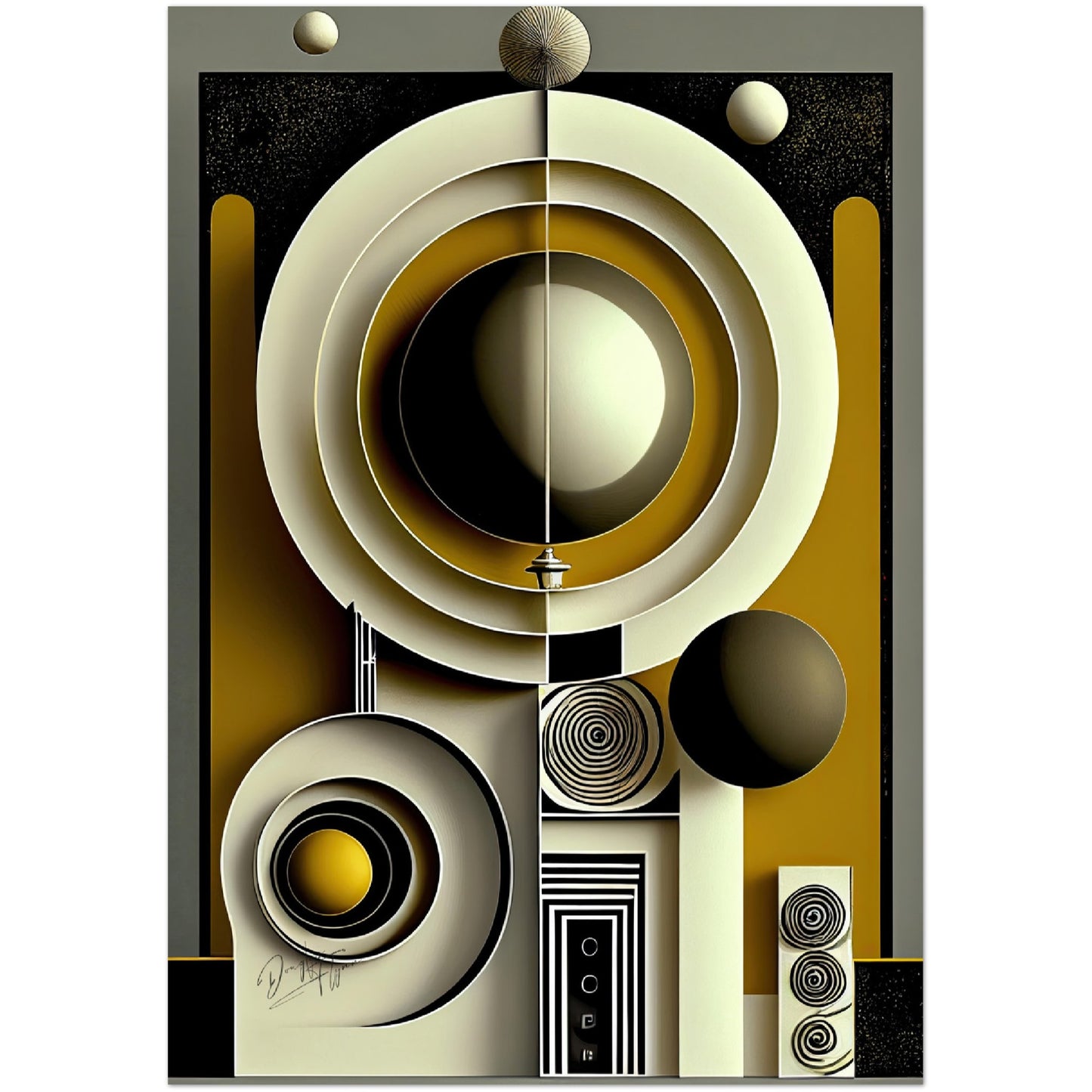 »Geometric Rhythms« retro poster
