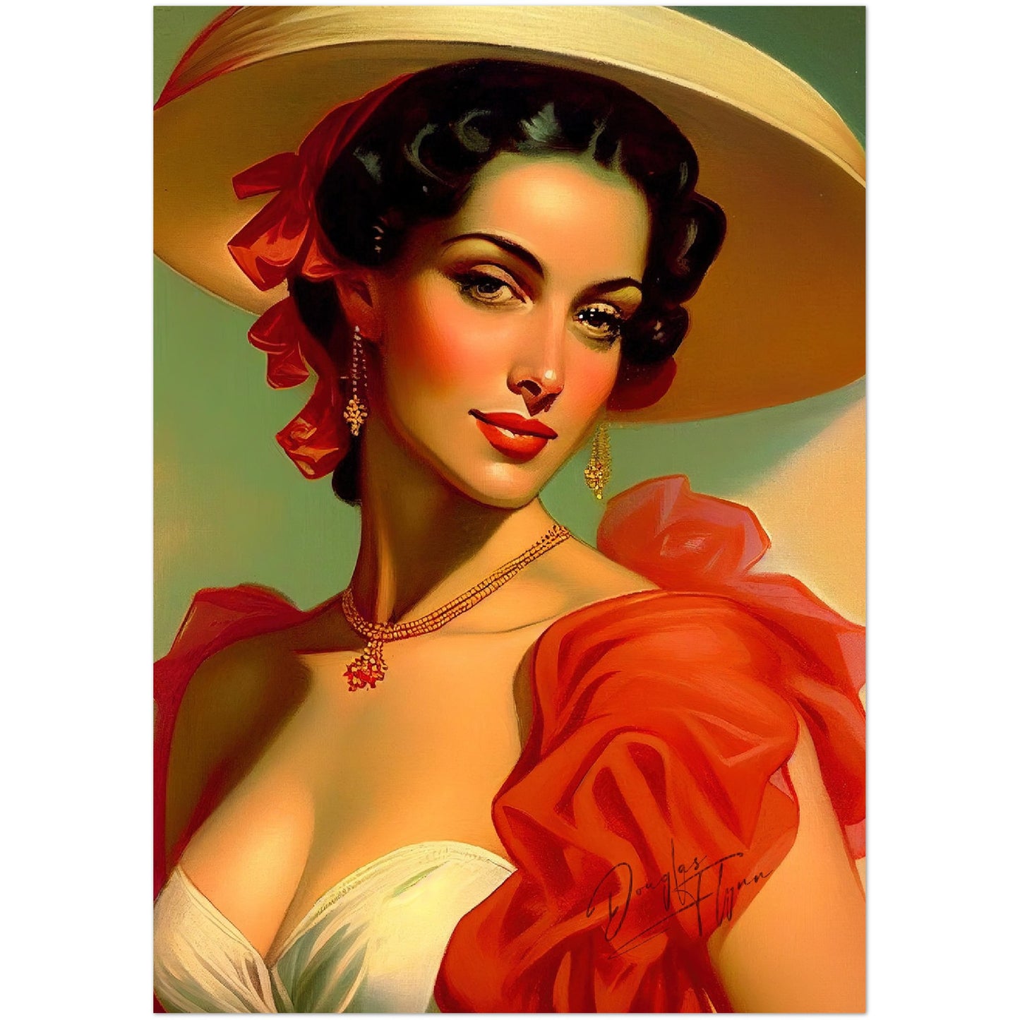 »Victoria's Vintage Vixen« retro poster