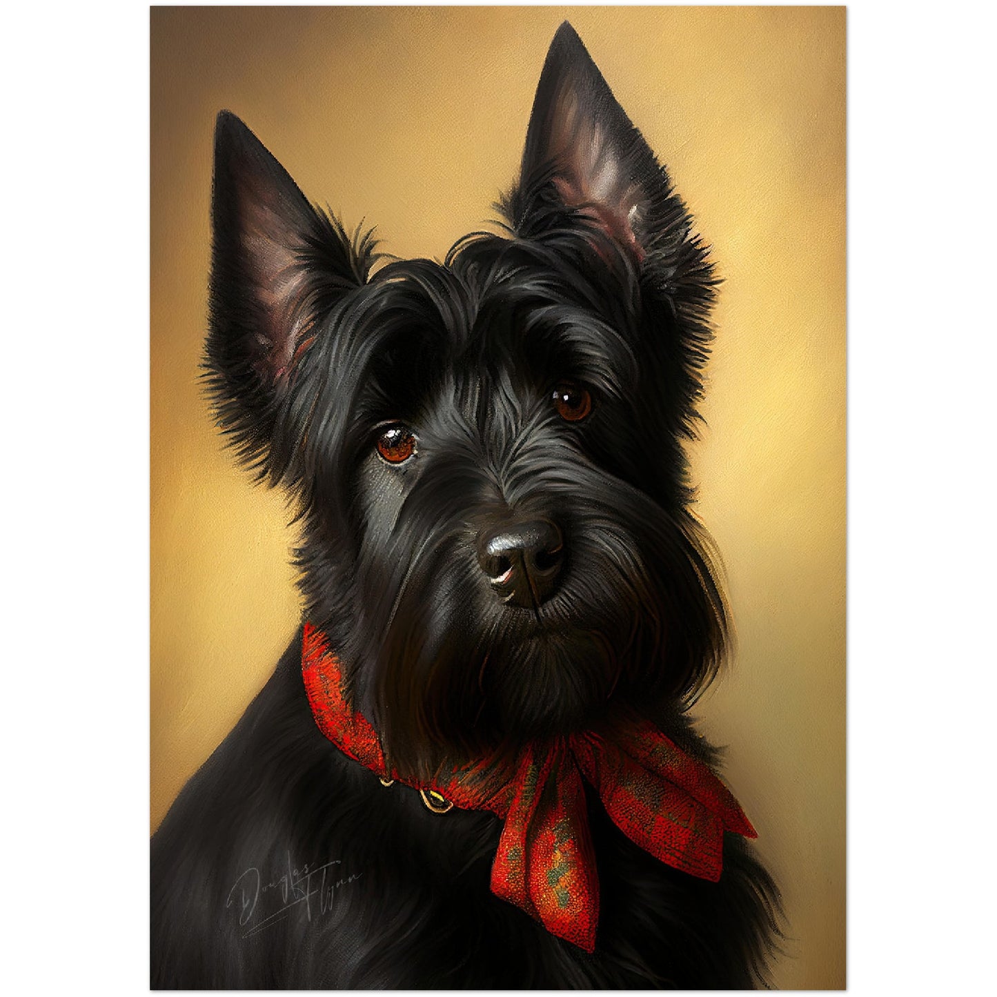 »Scottish Terrier med rosett«
