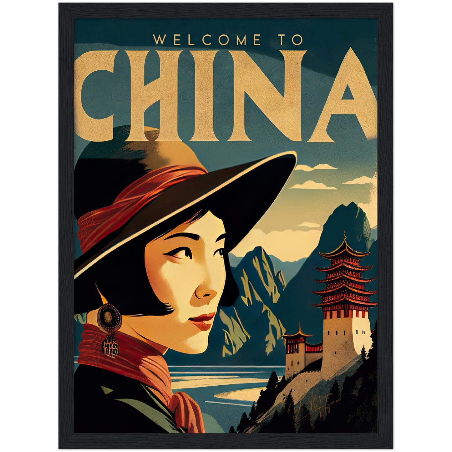 »China, travel poster no 3« retro poster