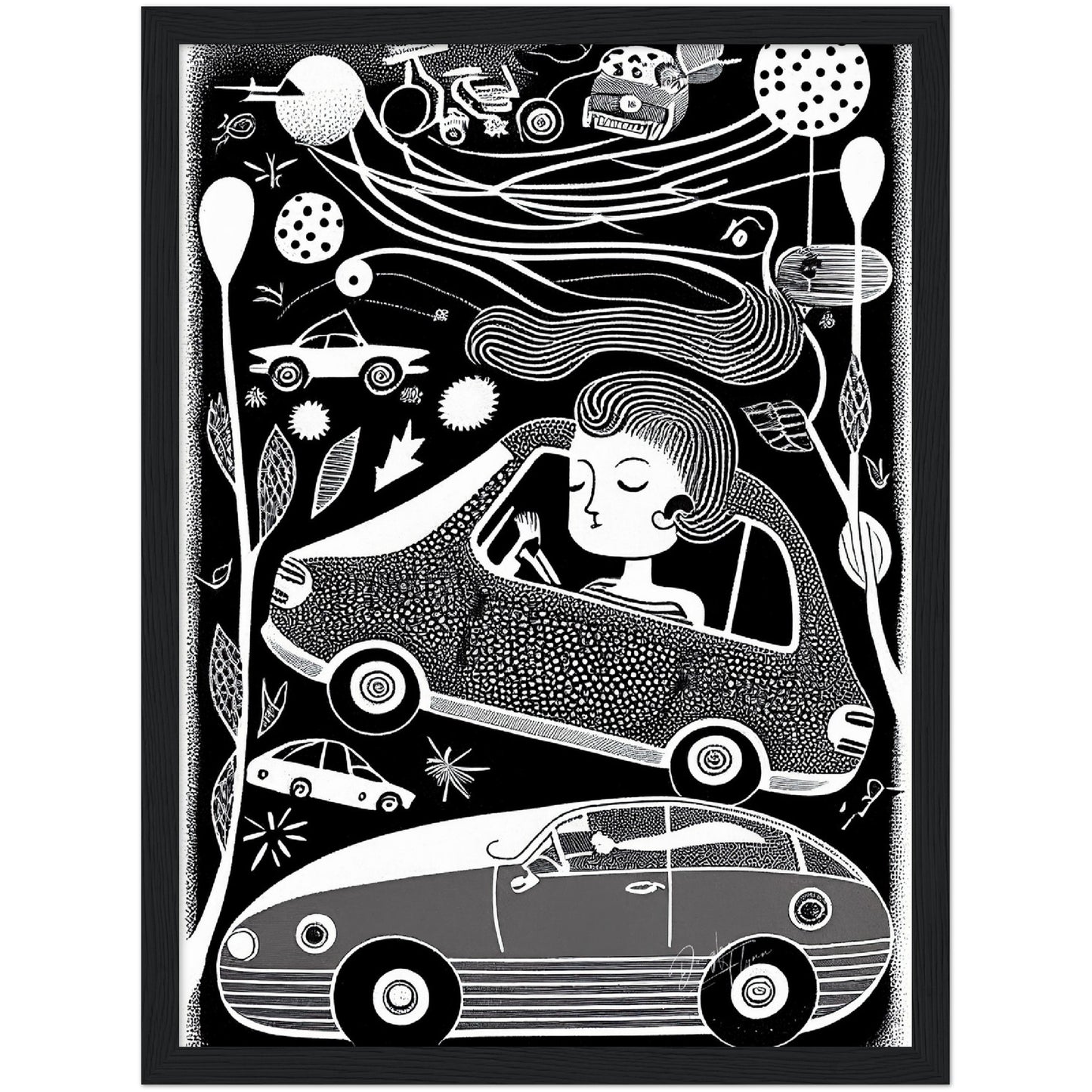 »Angela Got Her Drivers License« retro poster