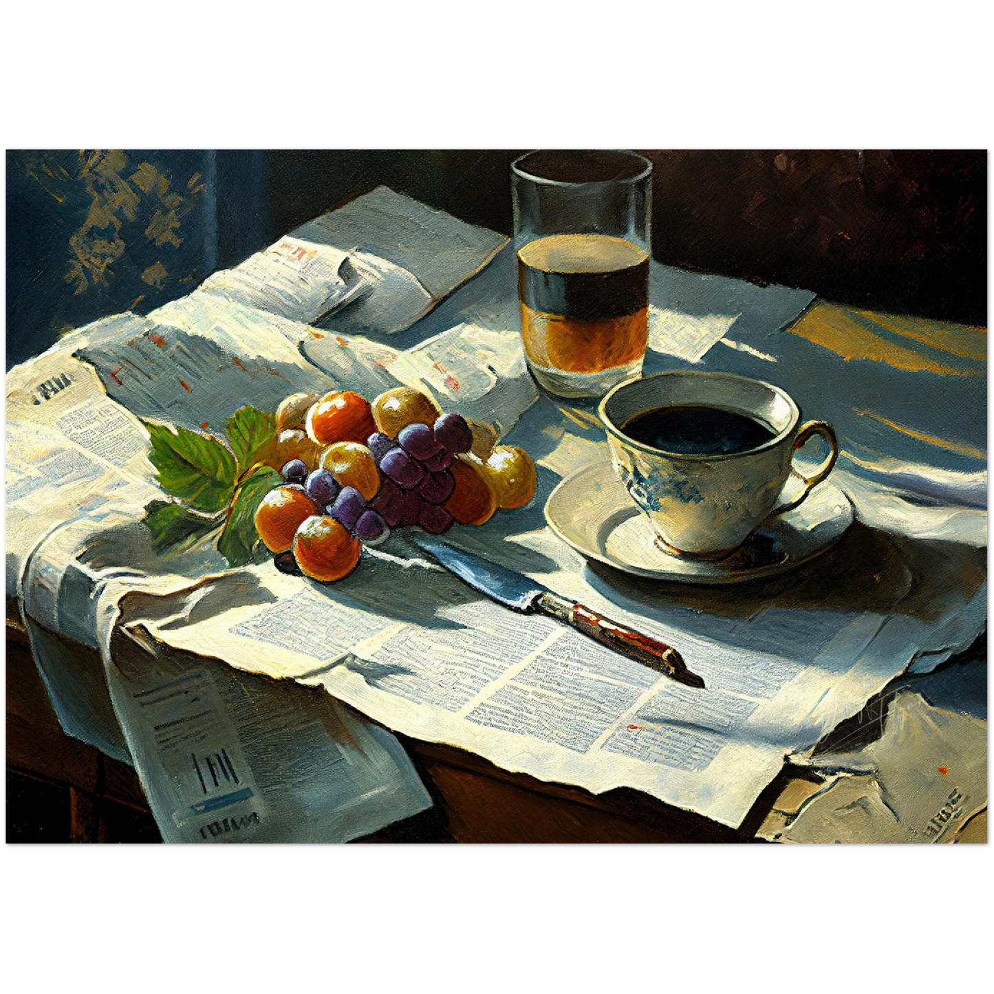 »Table for memories of love« retro poster
