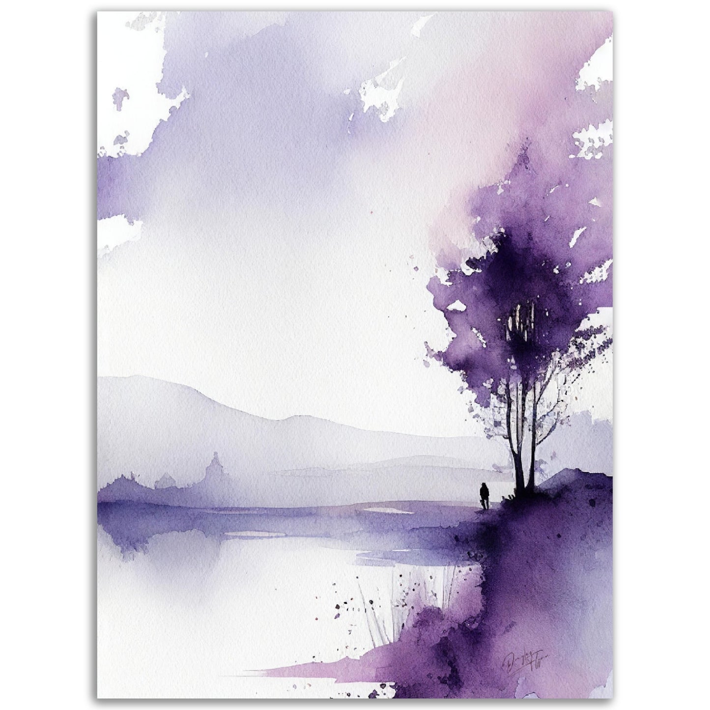 »A Purple Night« retro poster
