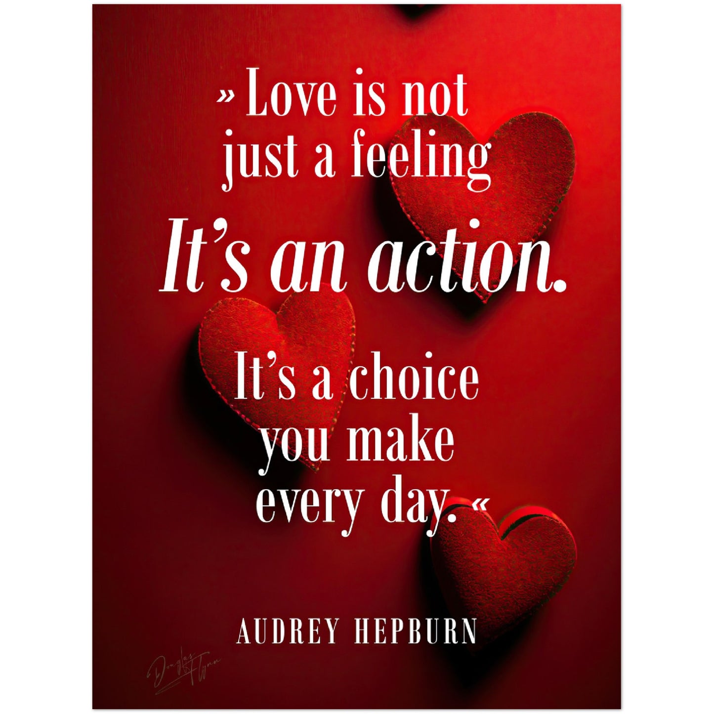 »Love Is Not Just A Feeling« retro poster