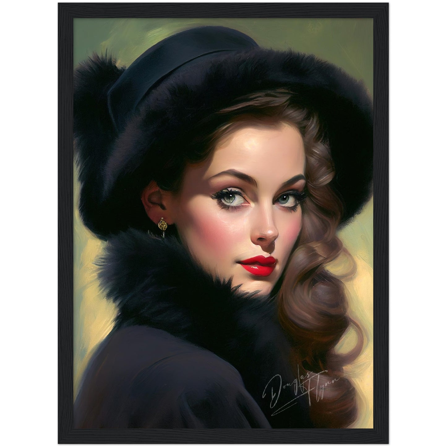 »Diana's Decadent Demeanor« retro poster