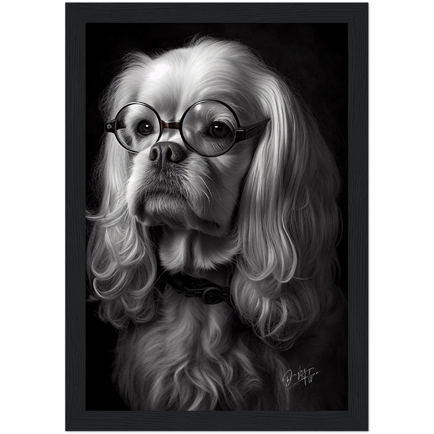 »Spectacled Spaniel« retro poster