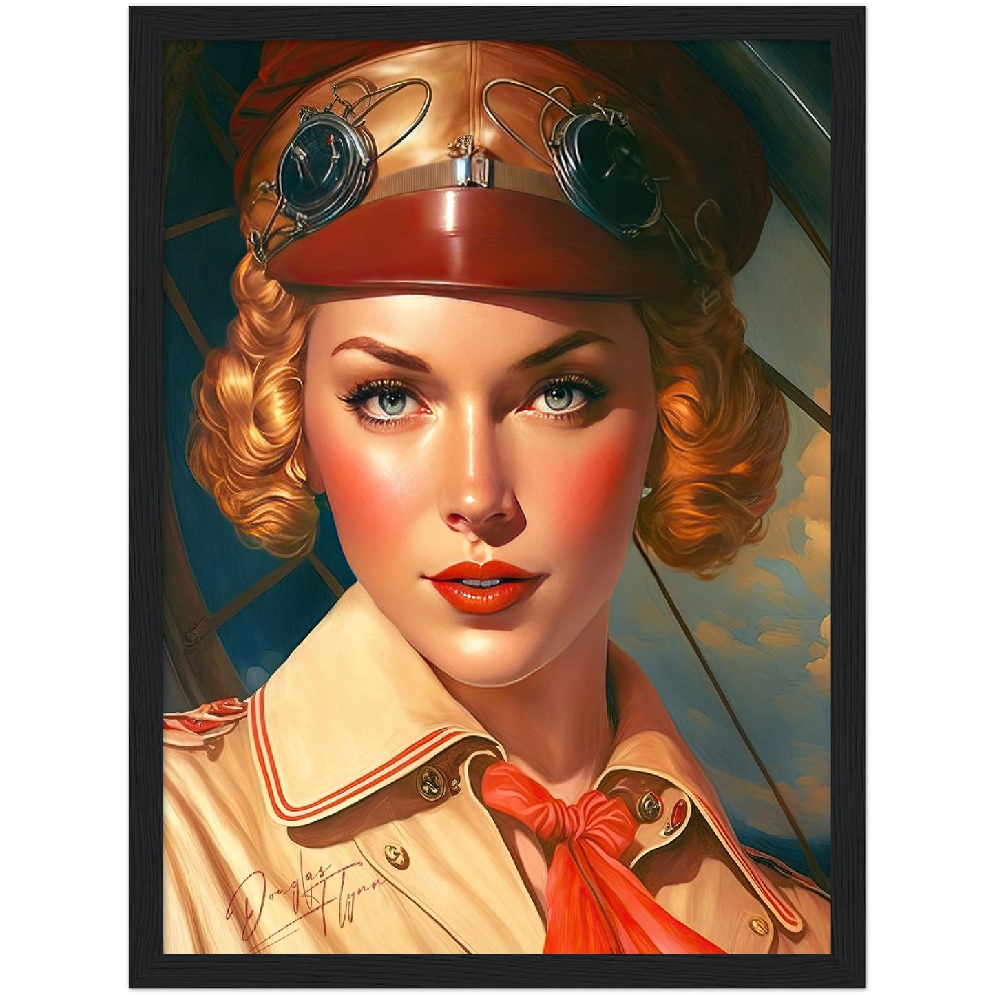 »Keep your eyes open for me« retro poster