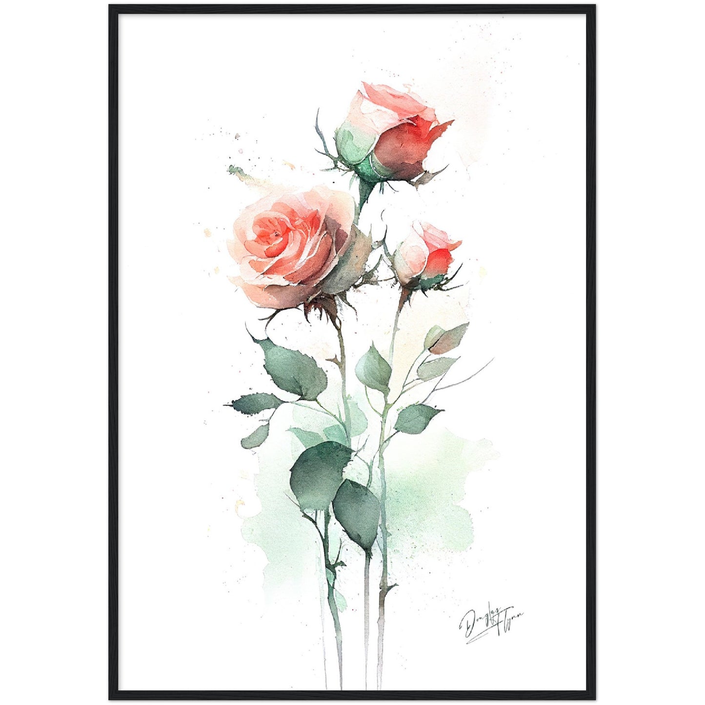 »Rose Waves of Colorful Serendipity« retro poster