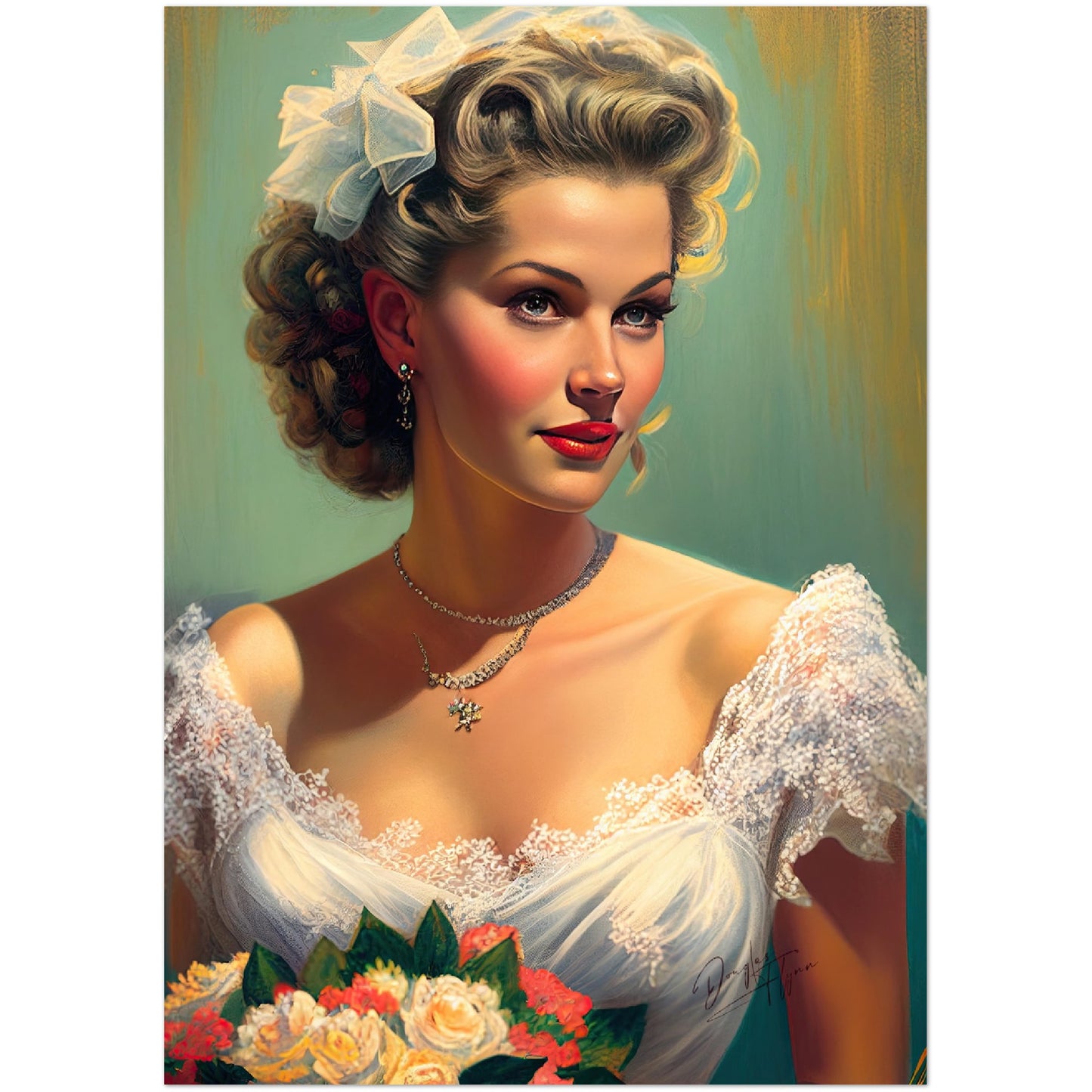 »Vintage Wedding Dreams« retro poster