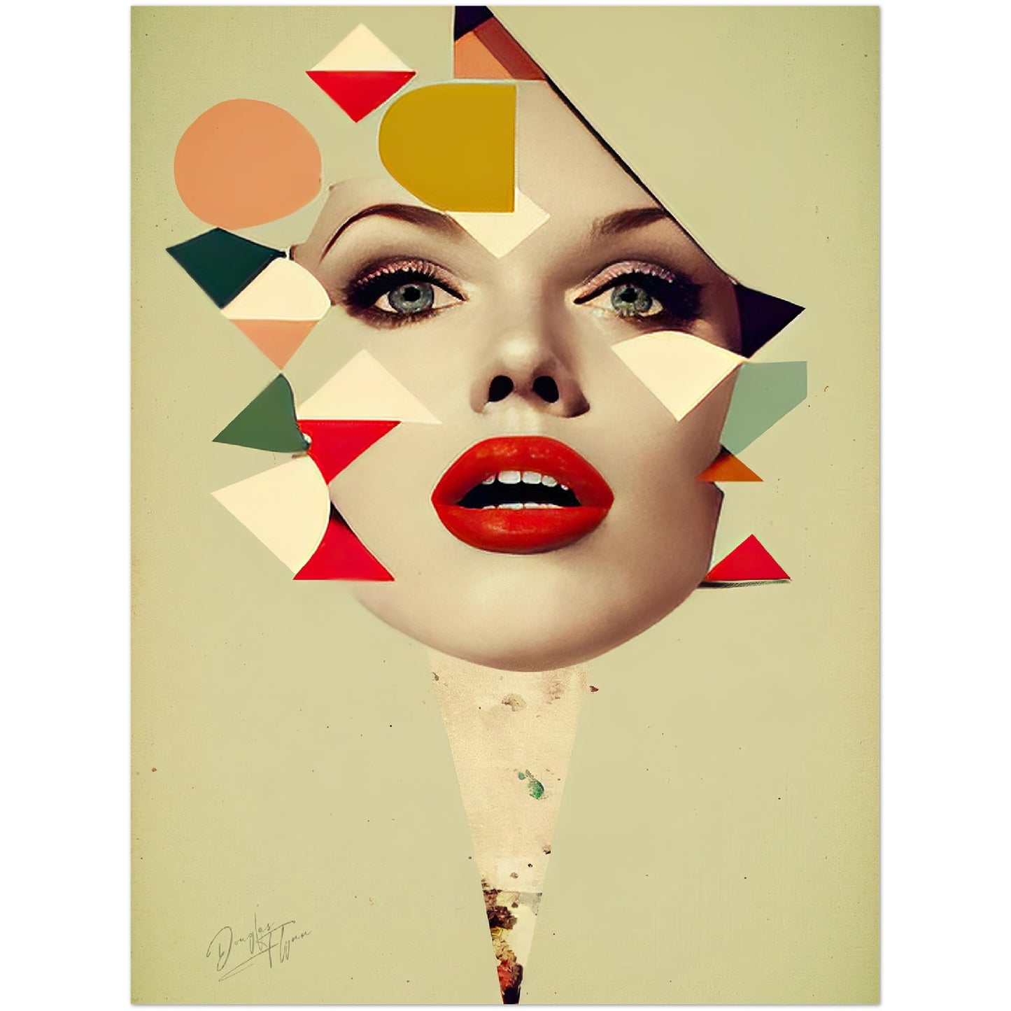 »Mirrored Realities of the Dreamscapes« retro poster