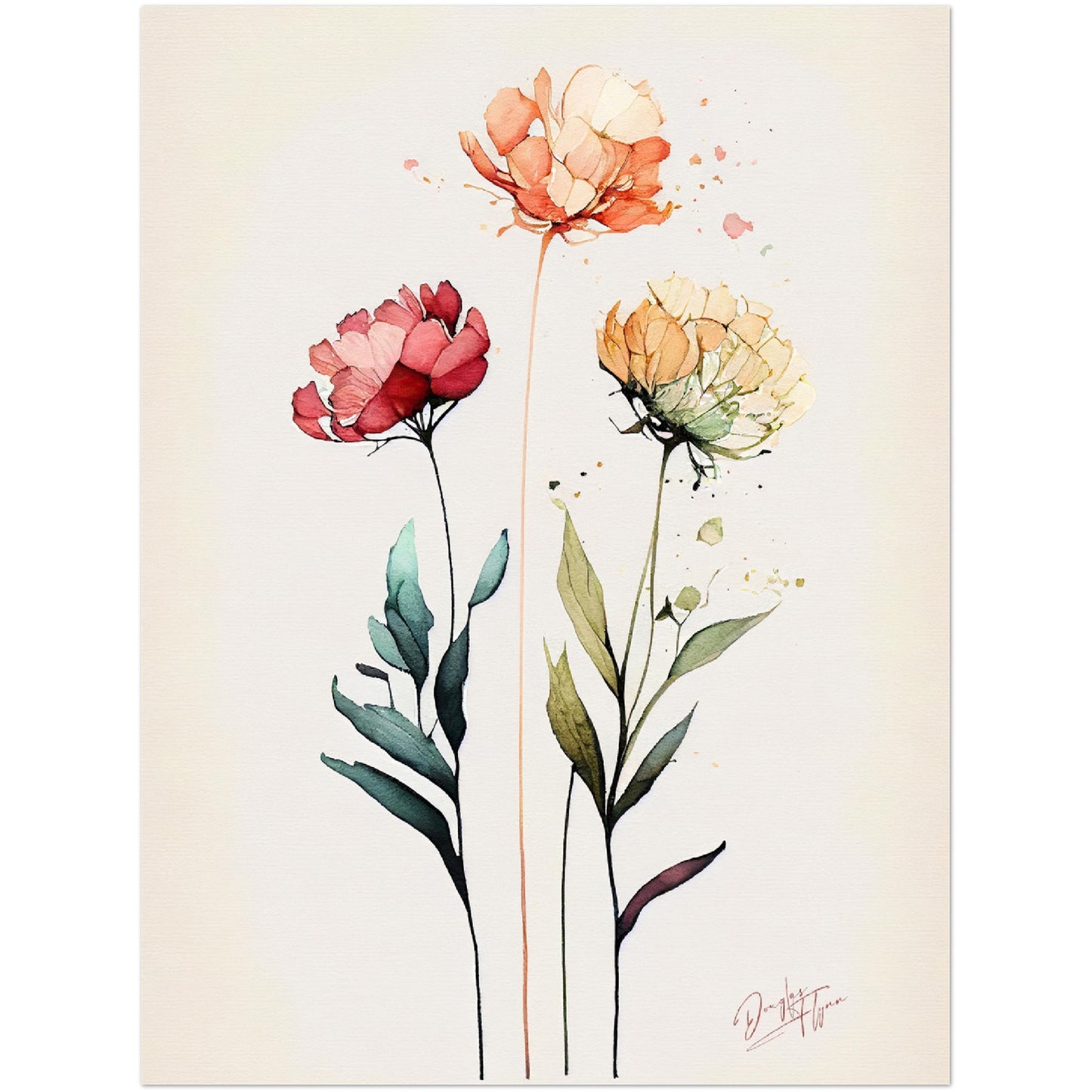»Bouquet of Serenity« retro poster
