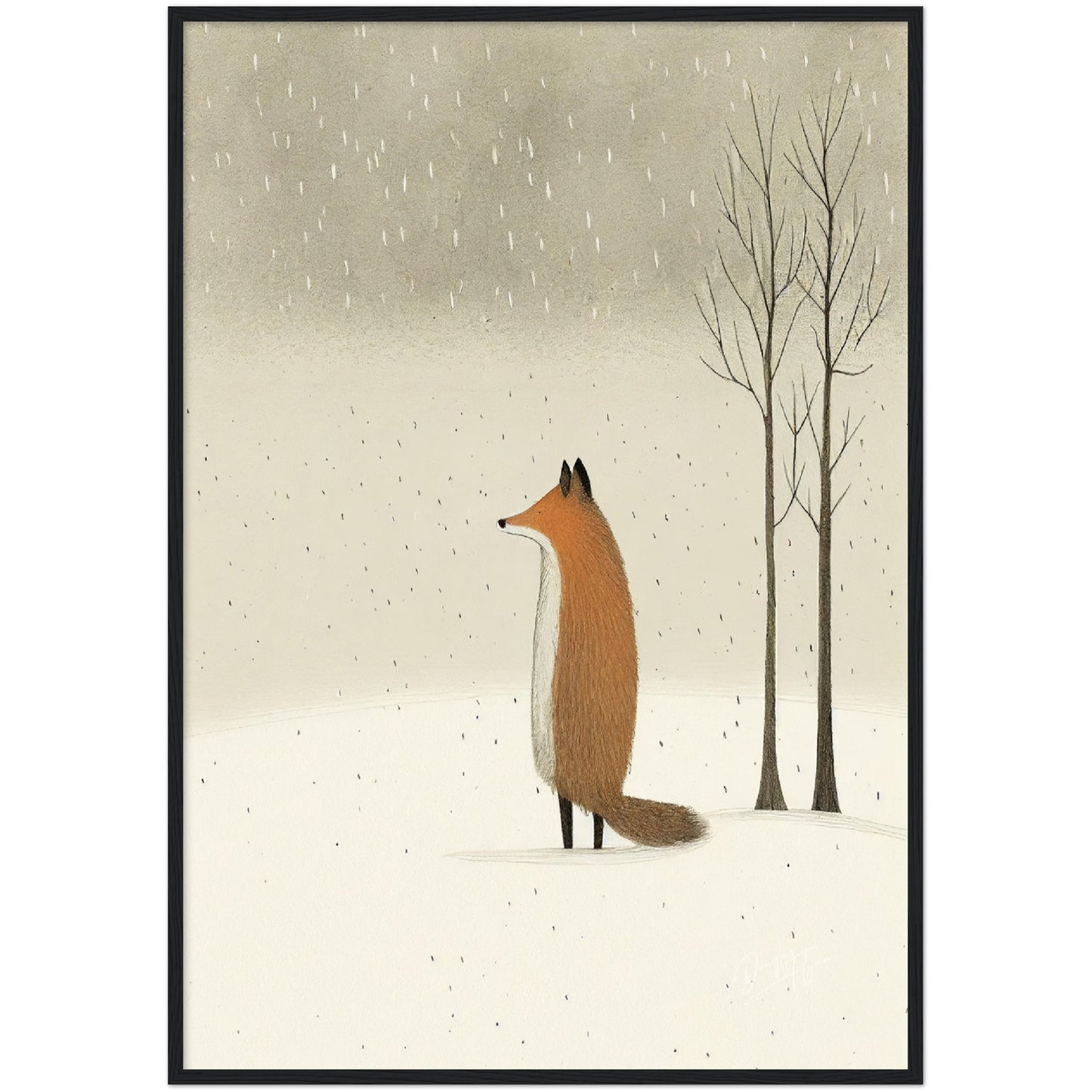 »Fox Sneak and Think Things Through« retro poster