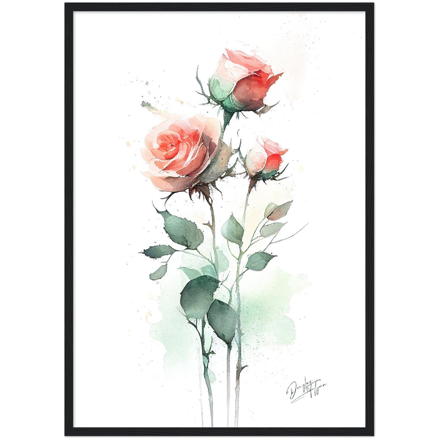 »Rose Waves of Colorful Serendipity« retro poster