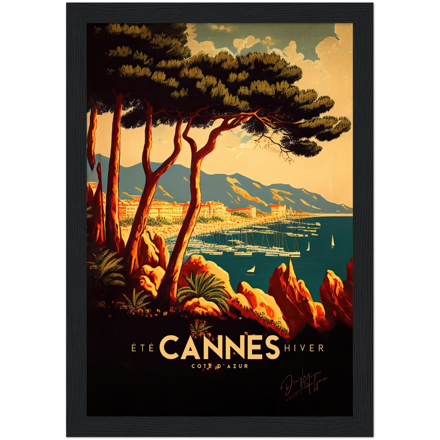 »Cannes, travel poster no 1« retro poster
