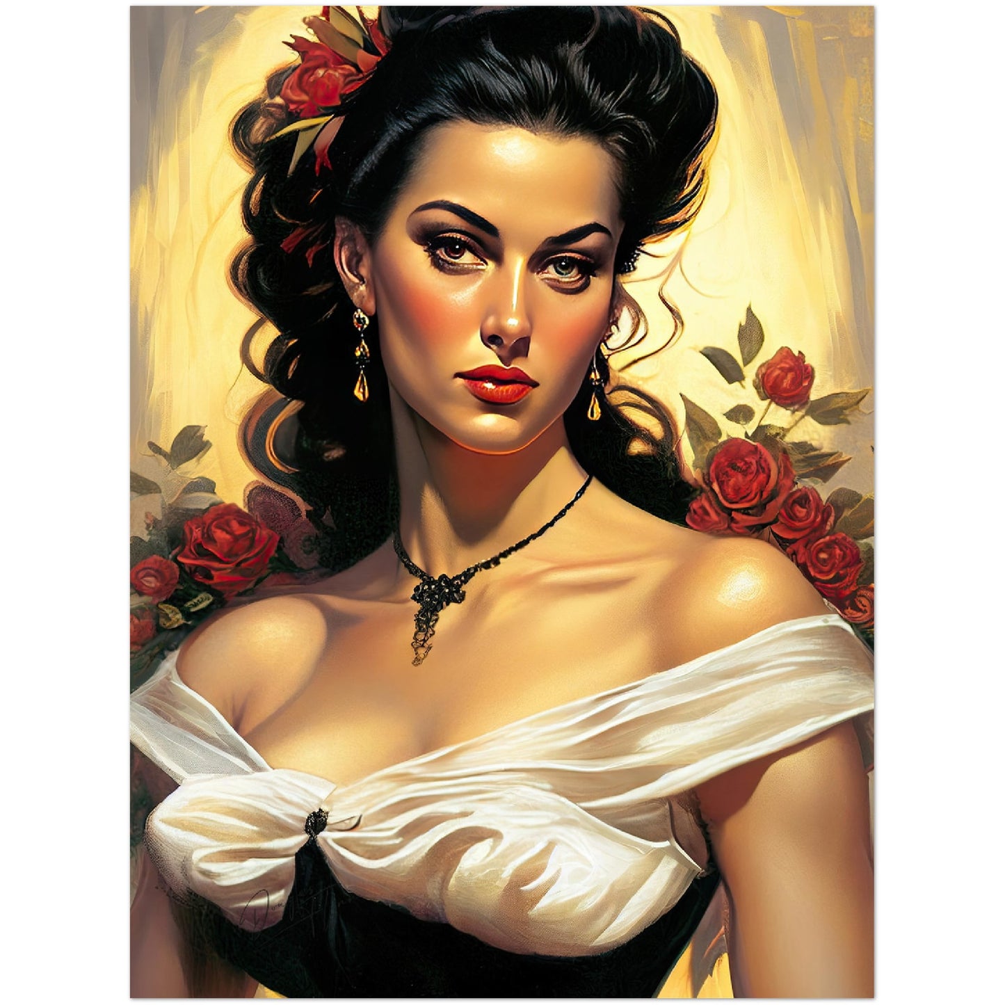 »Elegant Bridal Serenity« retro poster
