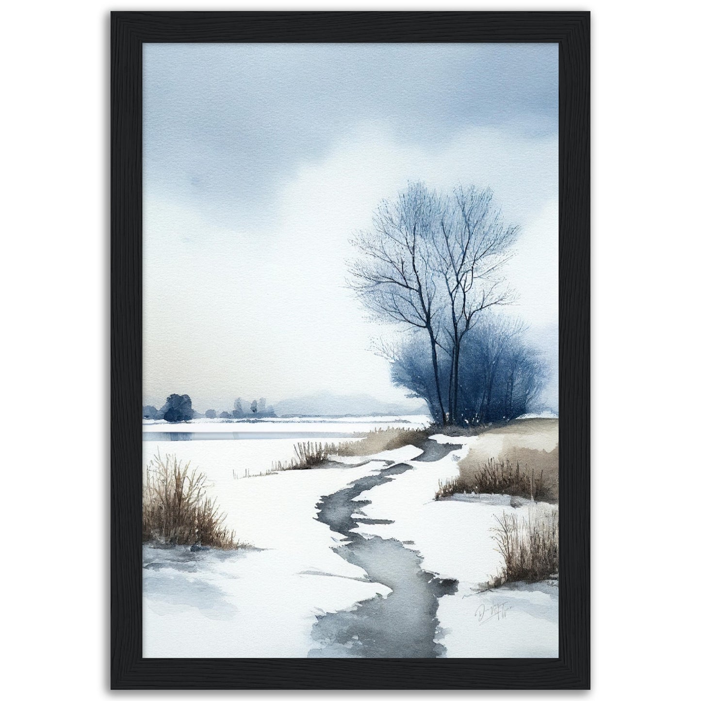 »Winter blues« retro poster
