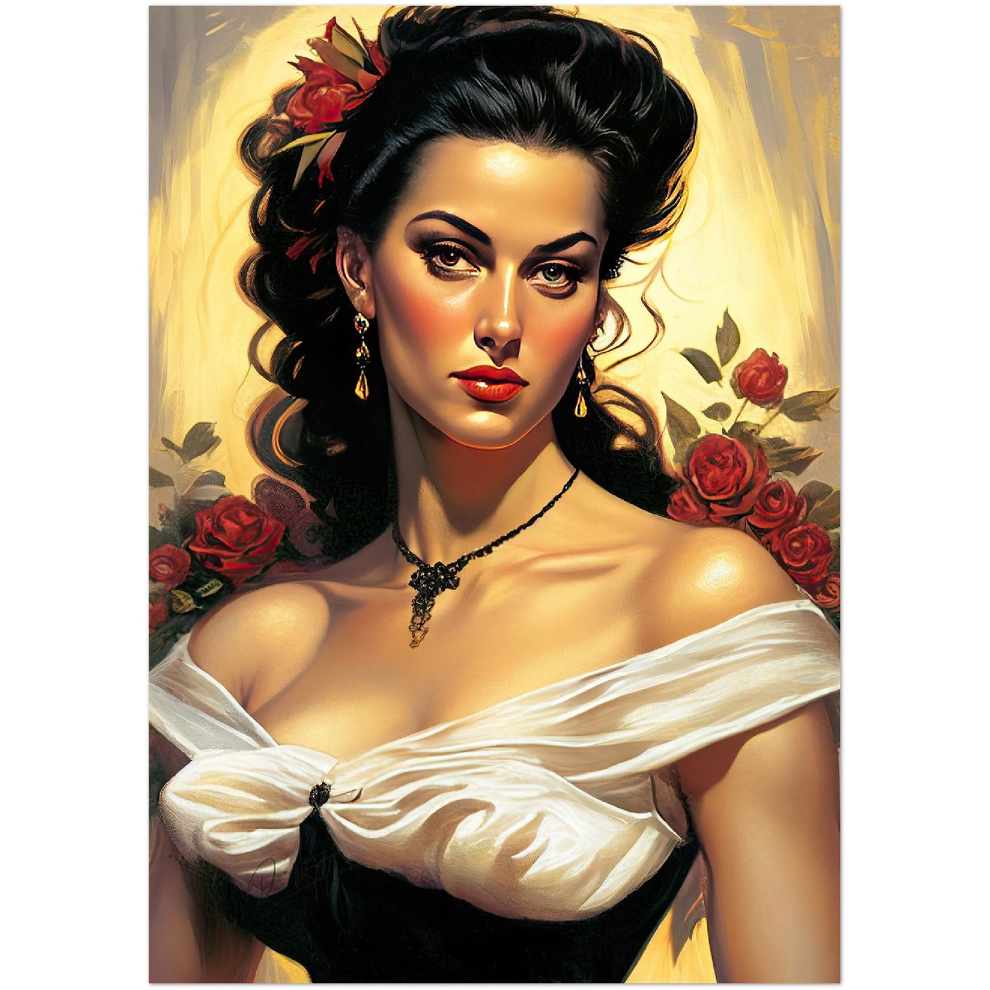 »Elegant Bridal Serenity« retro poster