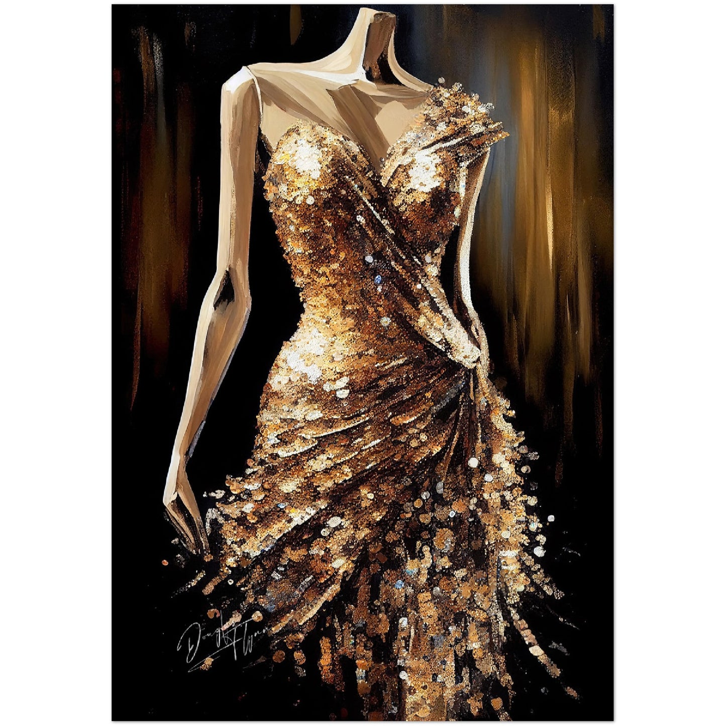 »Golden Glimmer Dress«