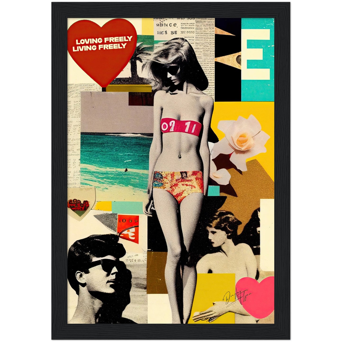 »Loving Freely, Living Freely«retro poster