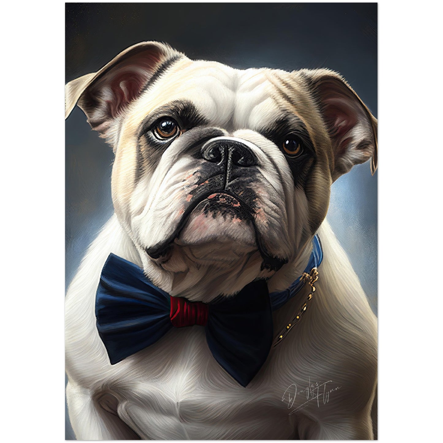 »Bulldog med rosett«
