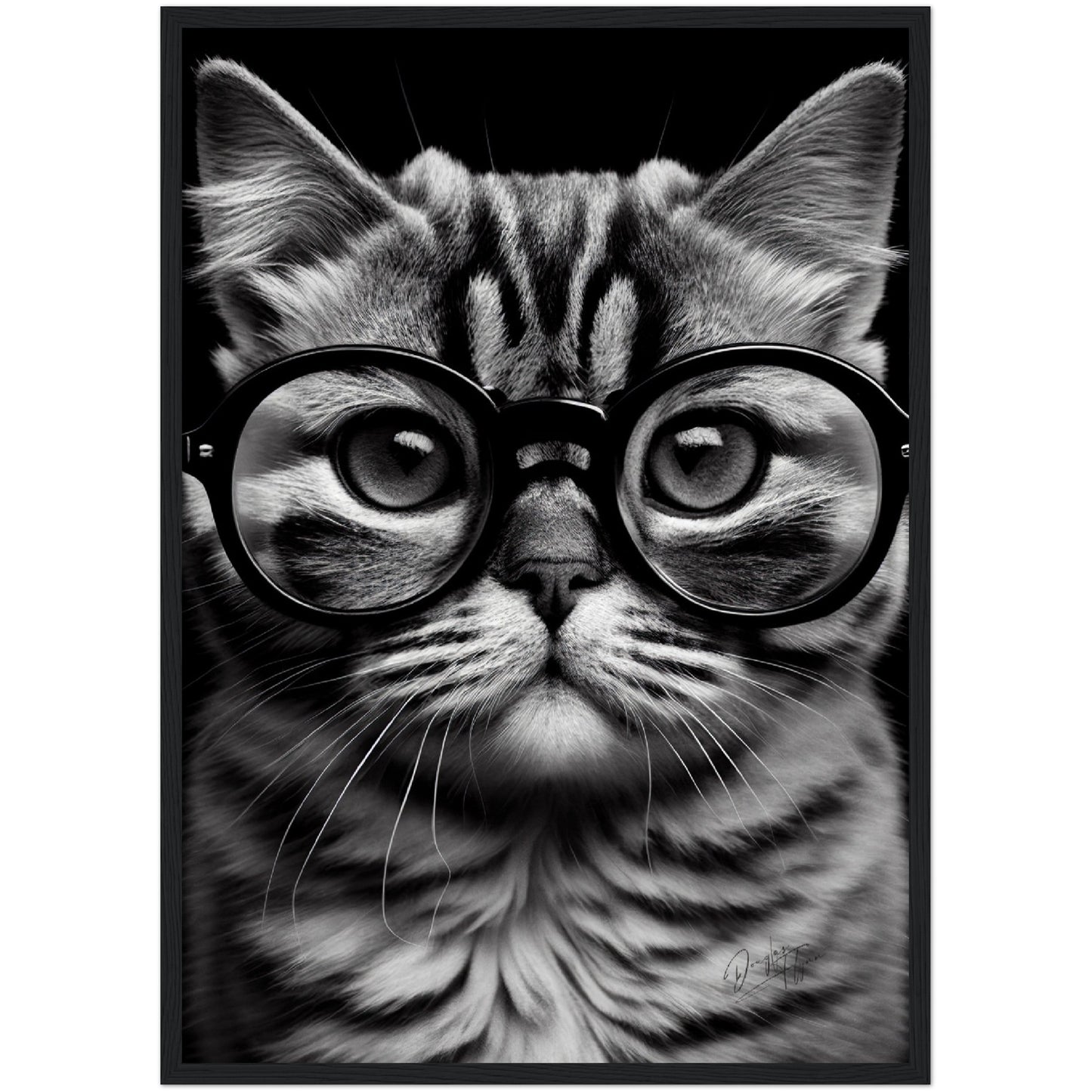 »Purrfect Thinker« retro poster