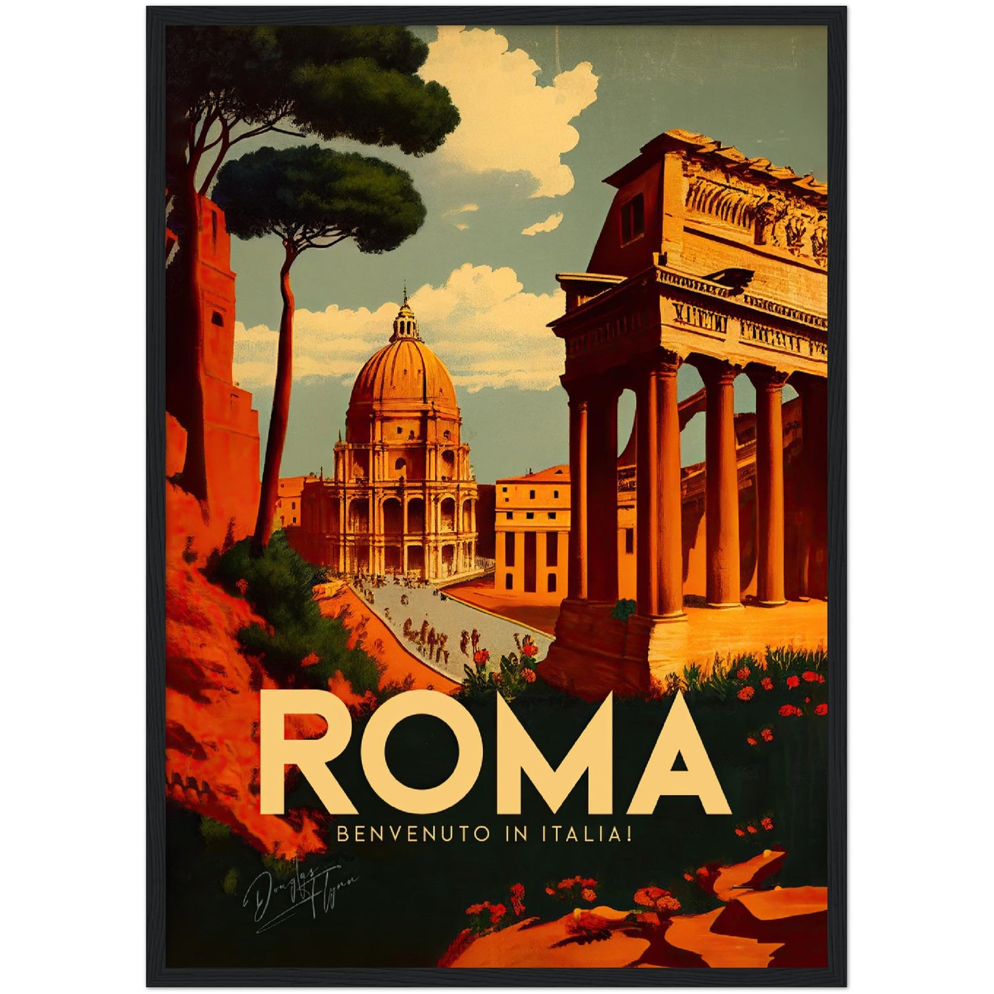 »Rome, travel poster no 2« retro poster