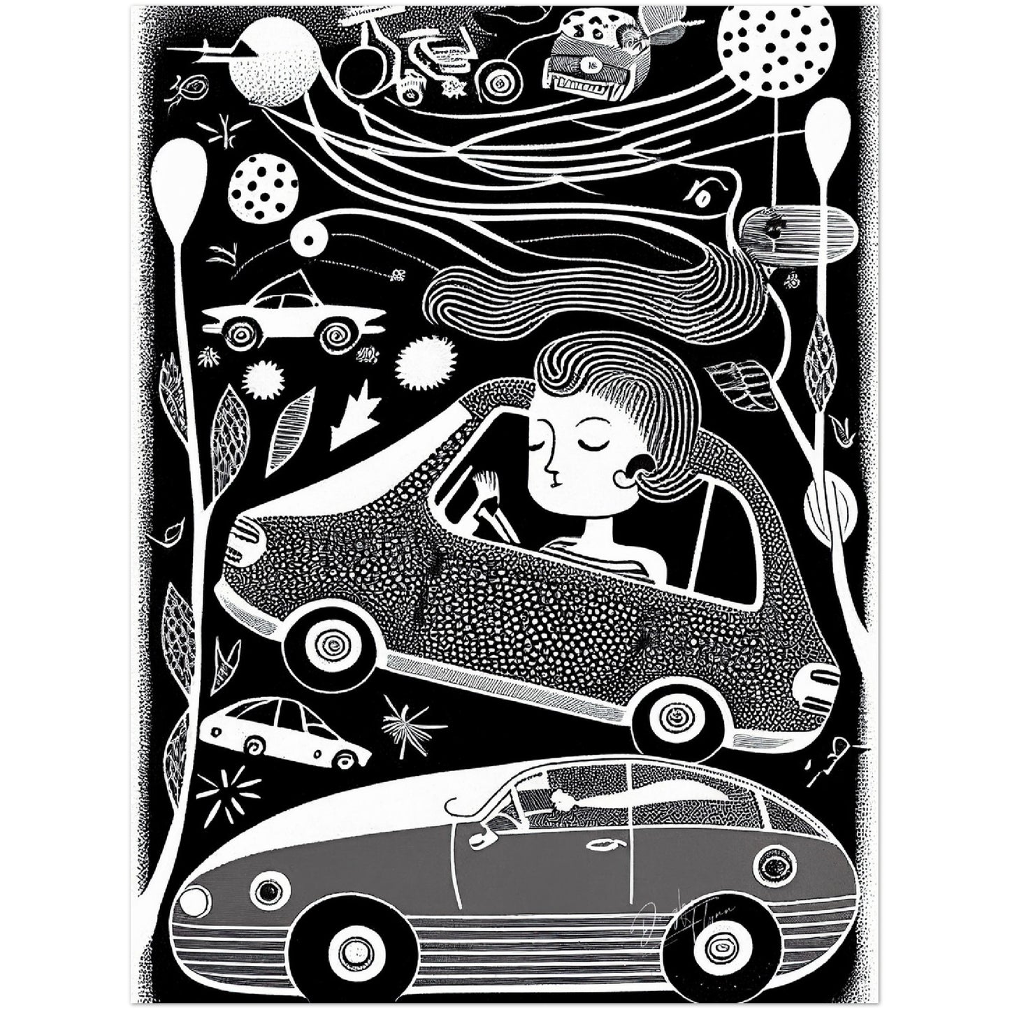 »Angela Got Her Drivers License« retro poster
