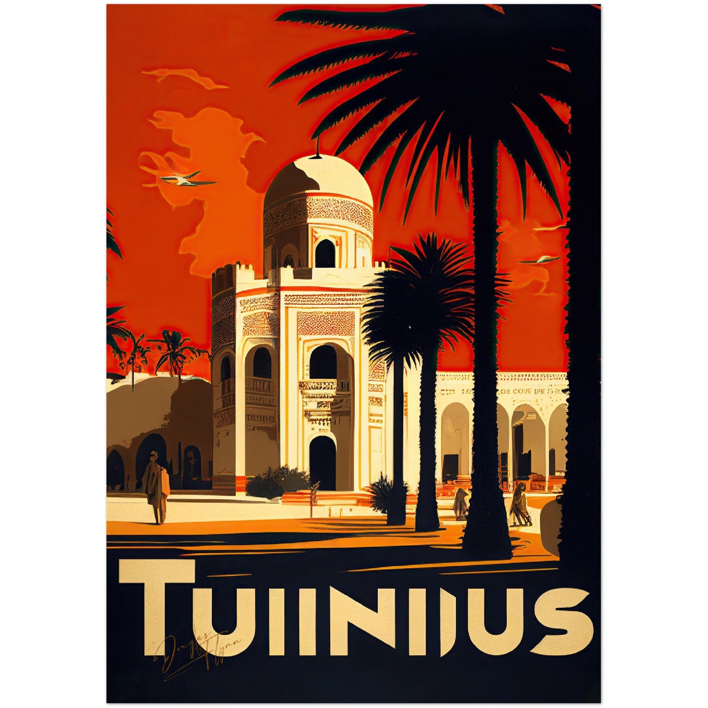 »Tunis, travel poster no 2« retro poster