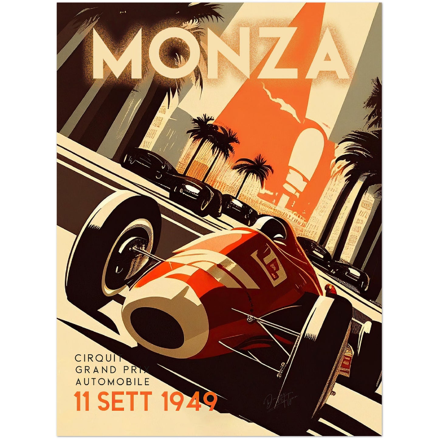 »Classics on the Track« retro poster
