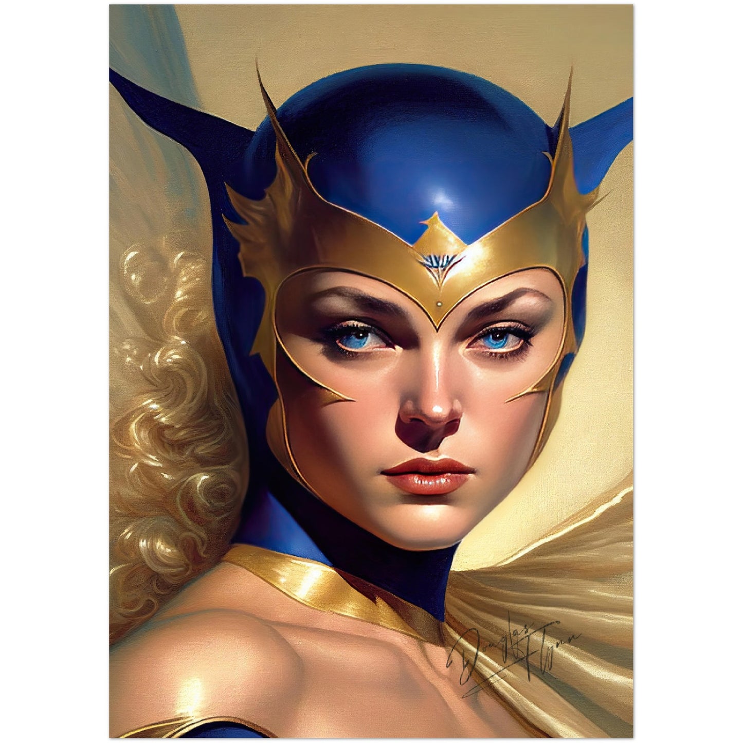 »The Sapphire Sentinel« retro poster