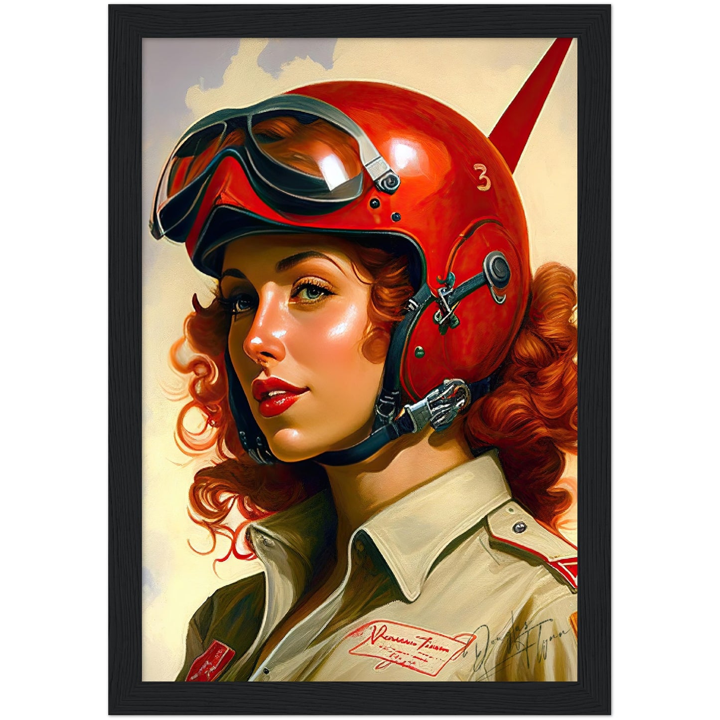 »Together soaring above the clouds« retro poster