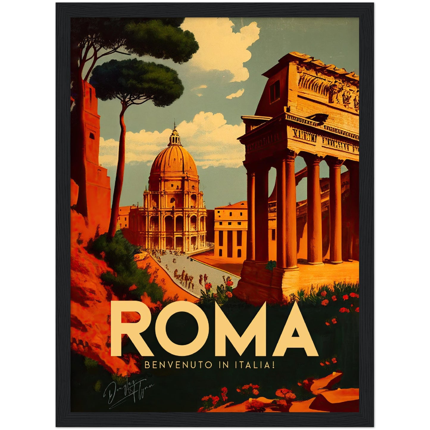 »Rome, travel poster no 2« retro poster