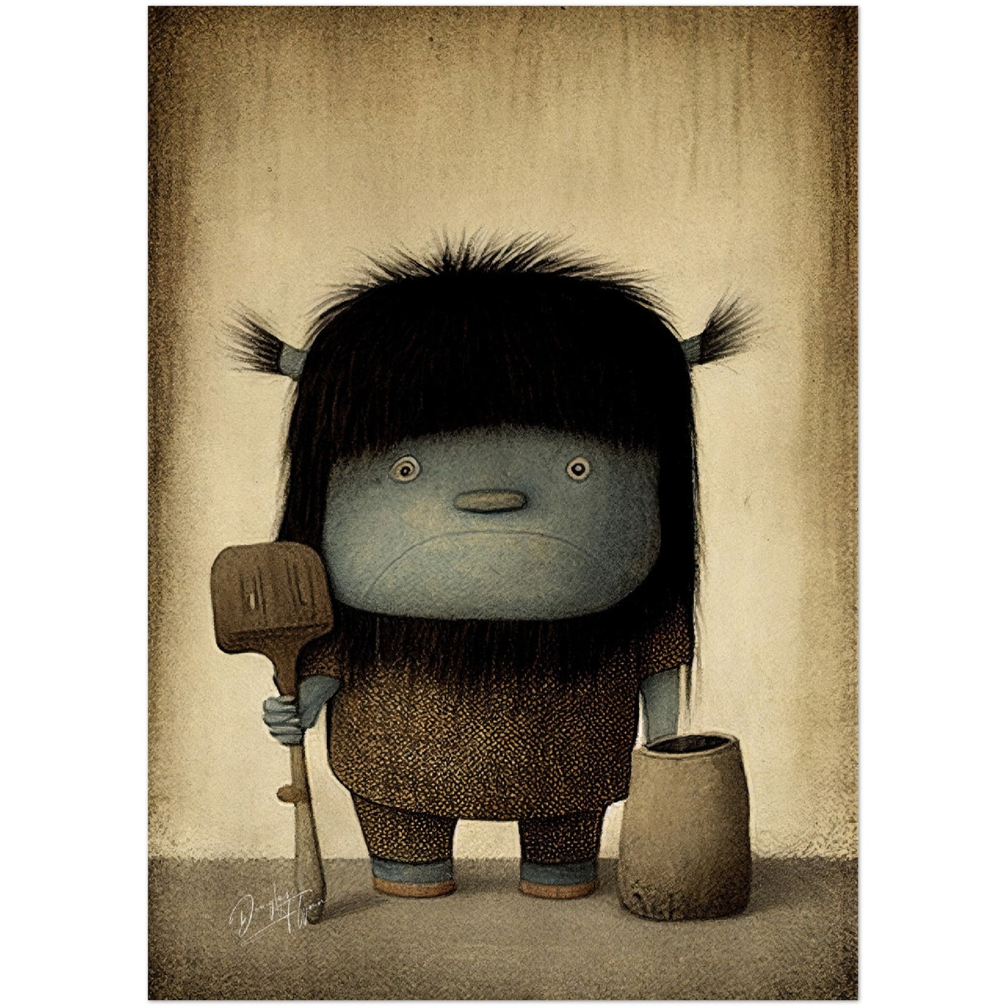 »Contrary Troll« retro poster