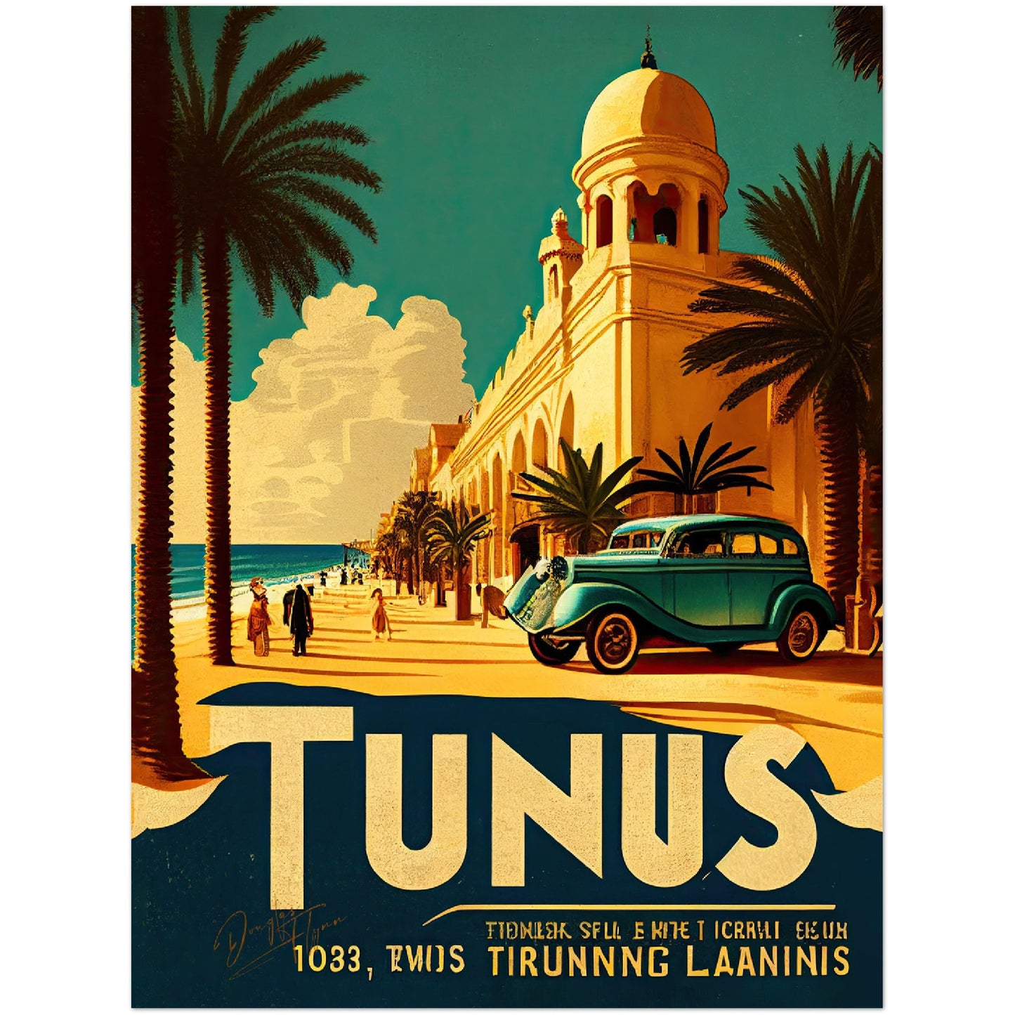 »Tunis, travel poster no 1« retro poster