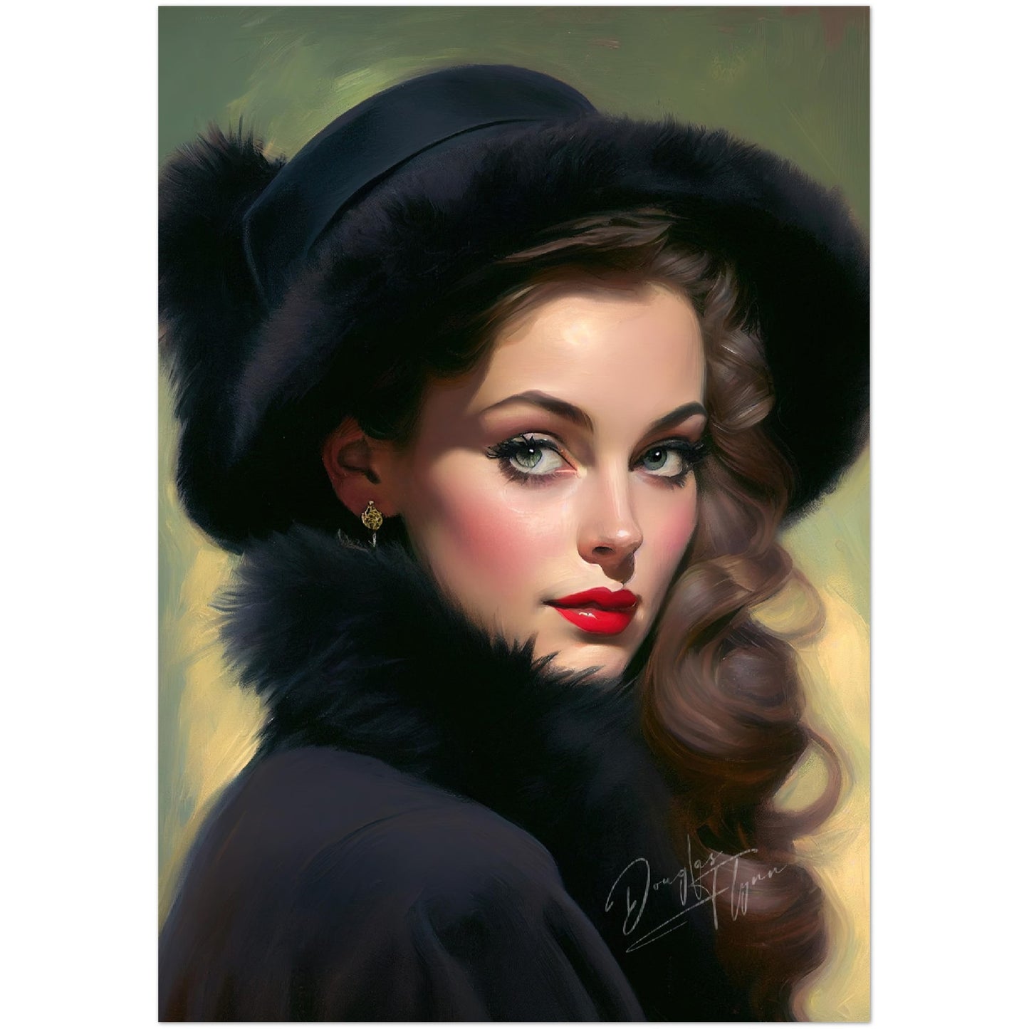 »Diana's Decadent Demeanor« retro poster