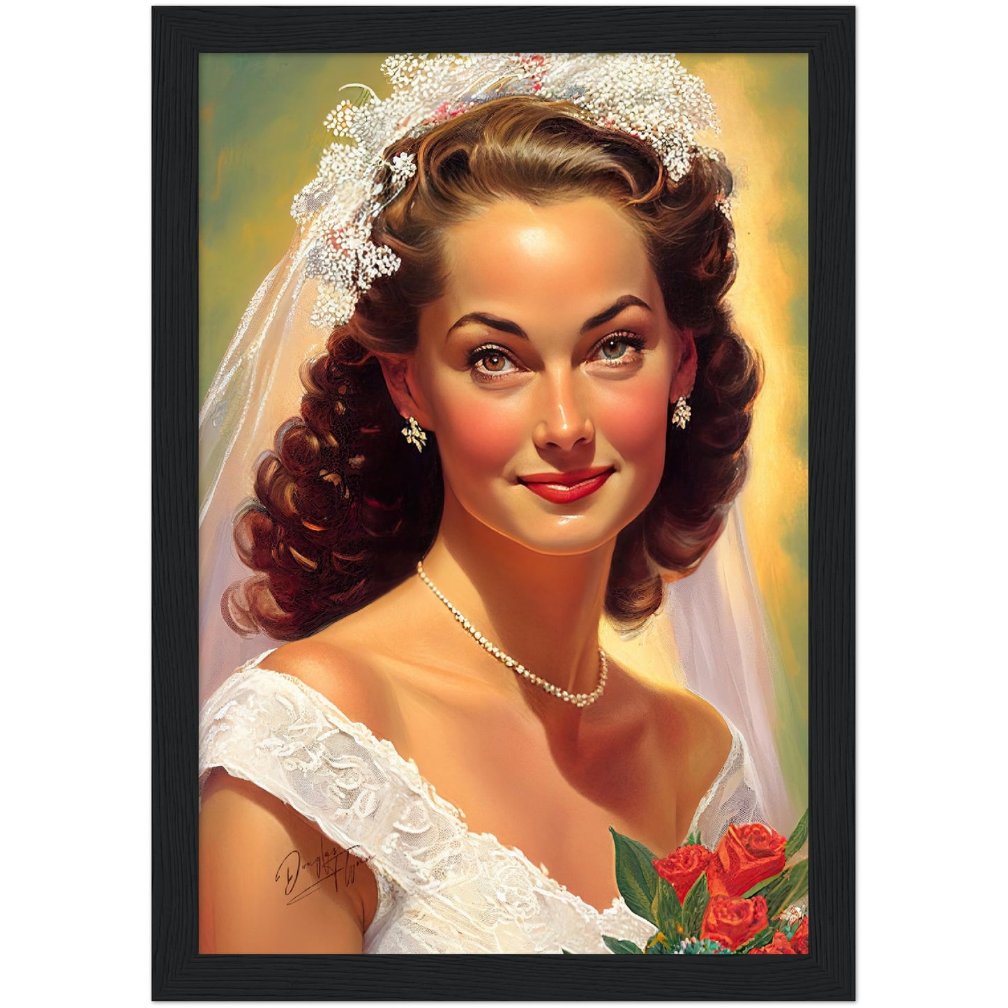 »Wedding Blissful Moments« retro poster